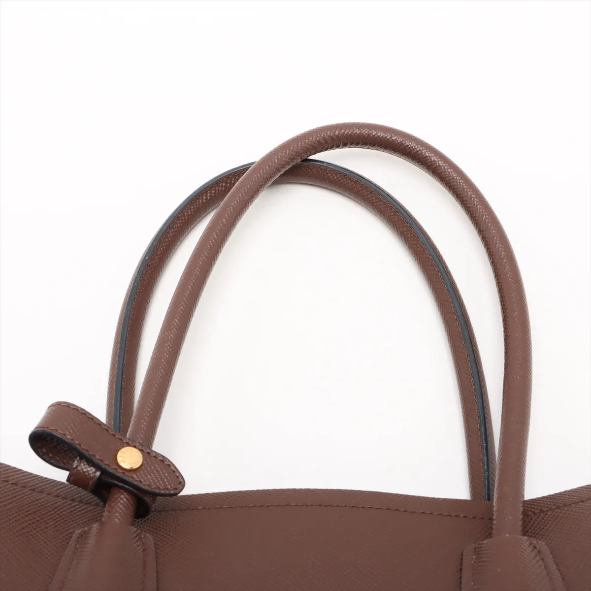 Saffiano Cuir Leather 2-Way Tote Bag, Brown B2756T — view 6