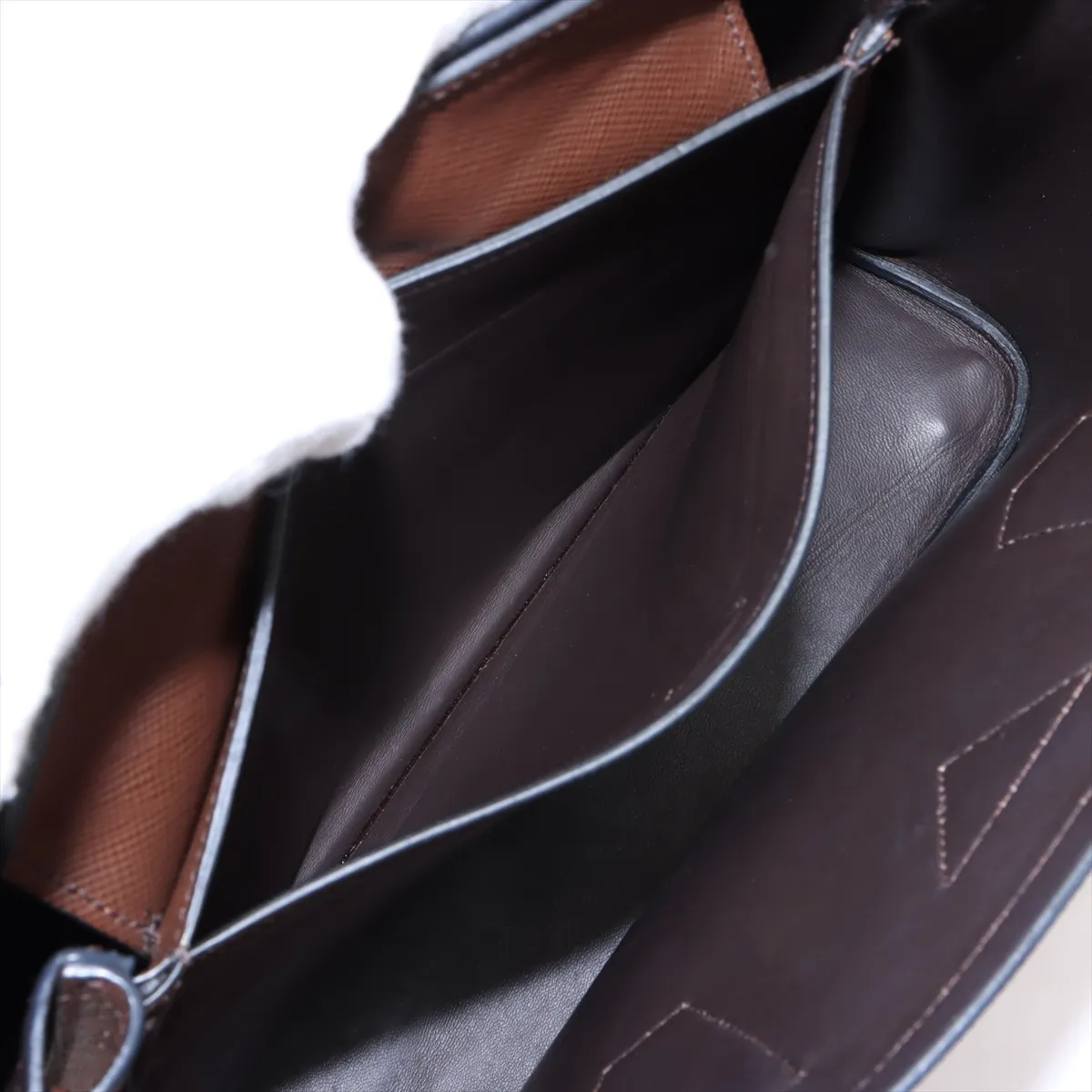 Saffiano Cuir Leather 2-Way Tote Bag, Brown B2756T — view 9