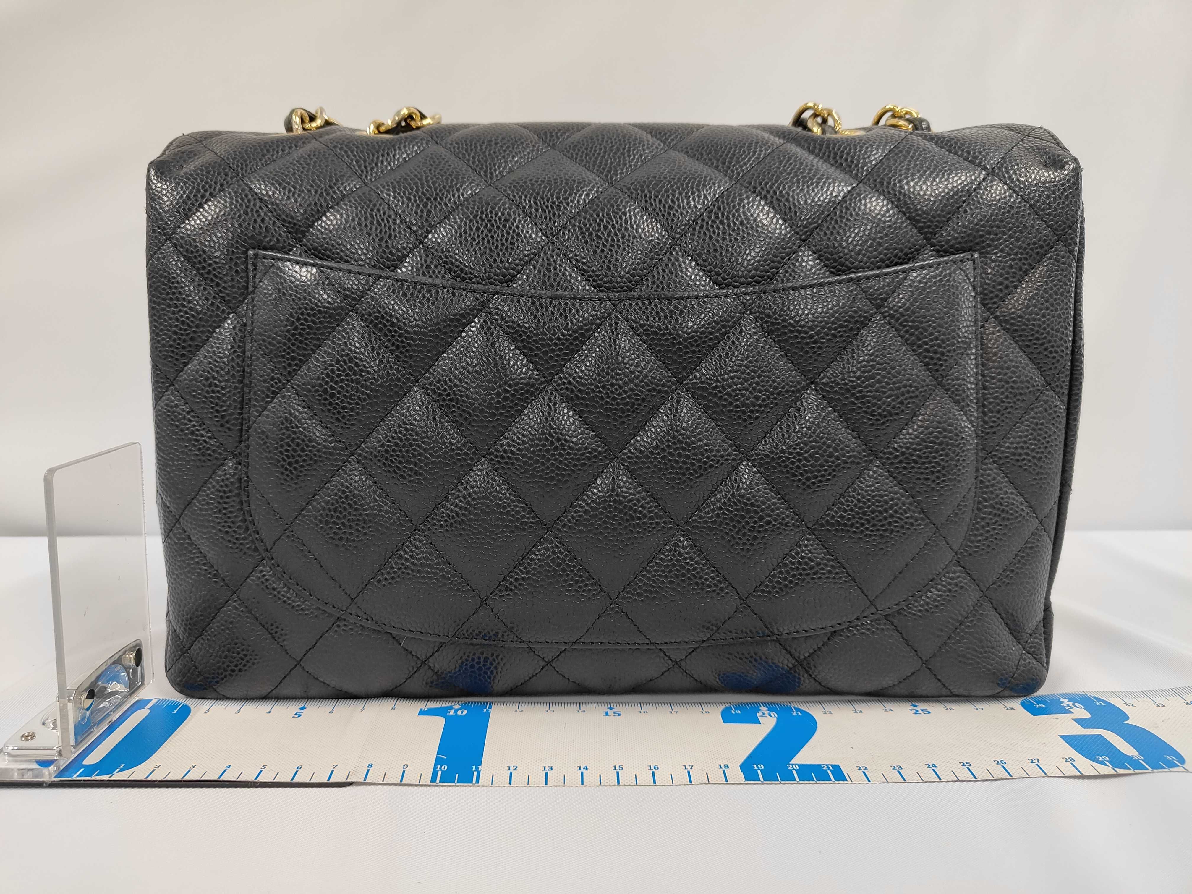 Caviar Skin Jumbo Chain Shoulder Bag — view 2