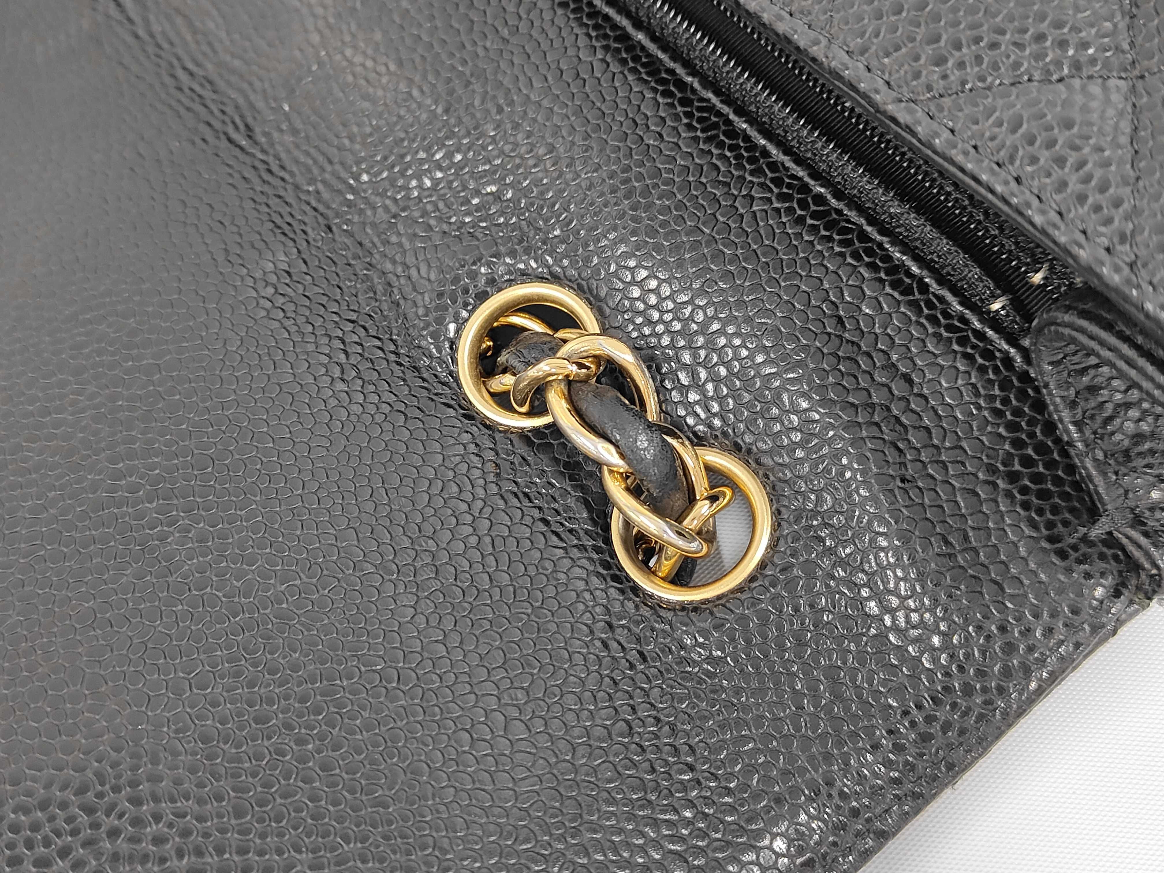 Caviar Skin Jumbo Chain Shoulder Bag — view 6