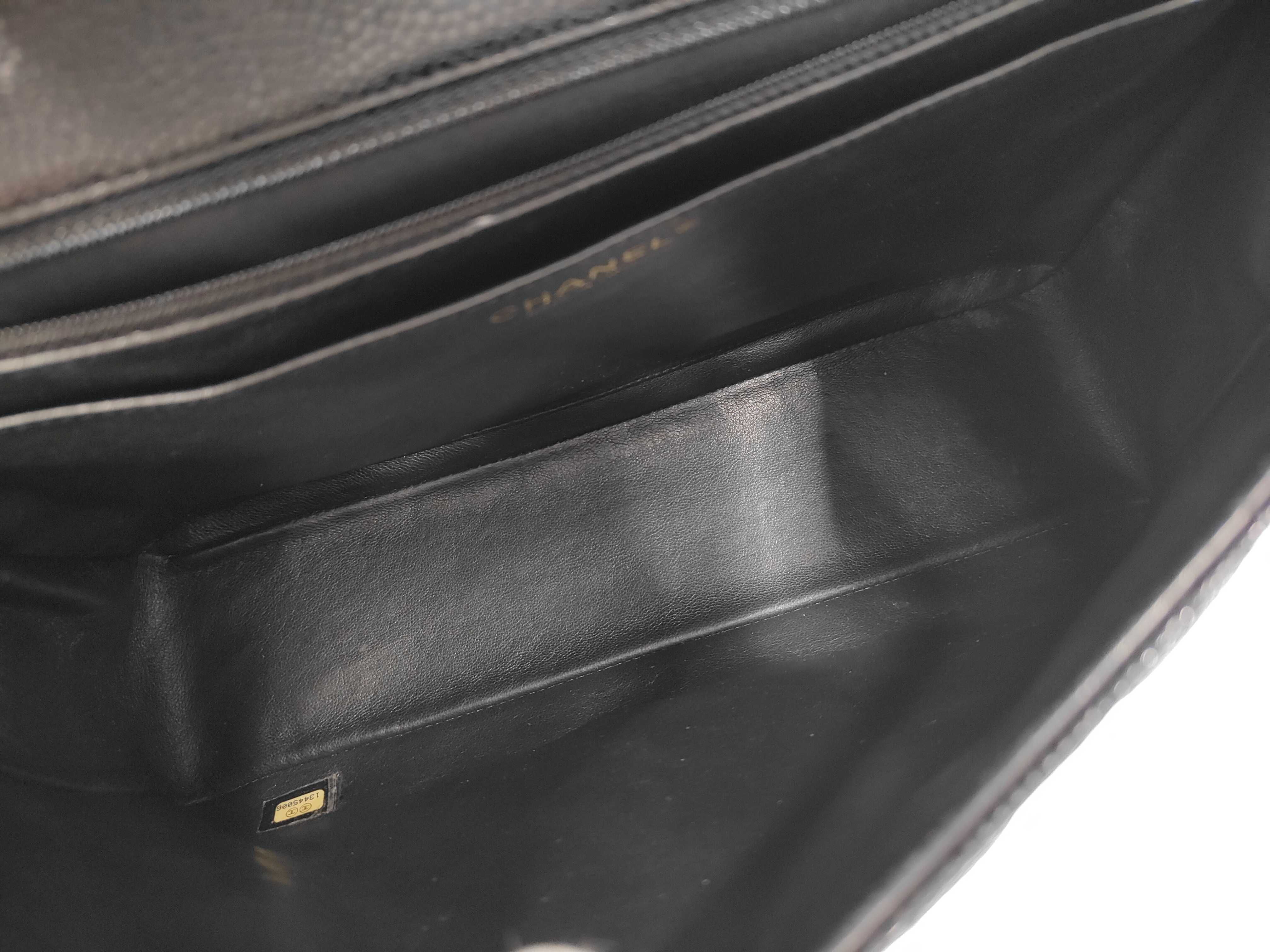 Caviar Skin Jumbo Chain Shoulder Bag — view 8