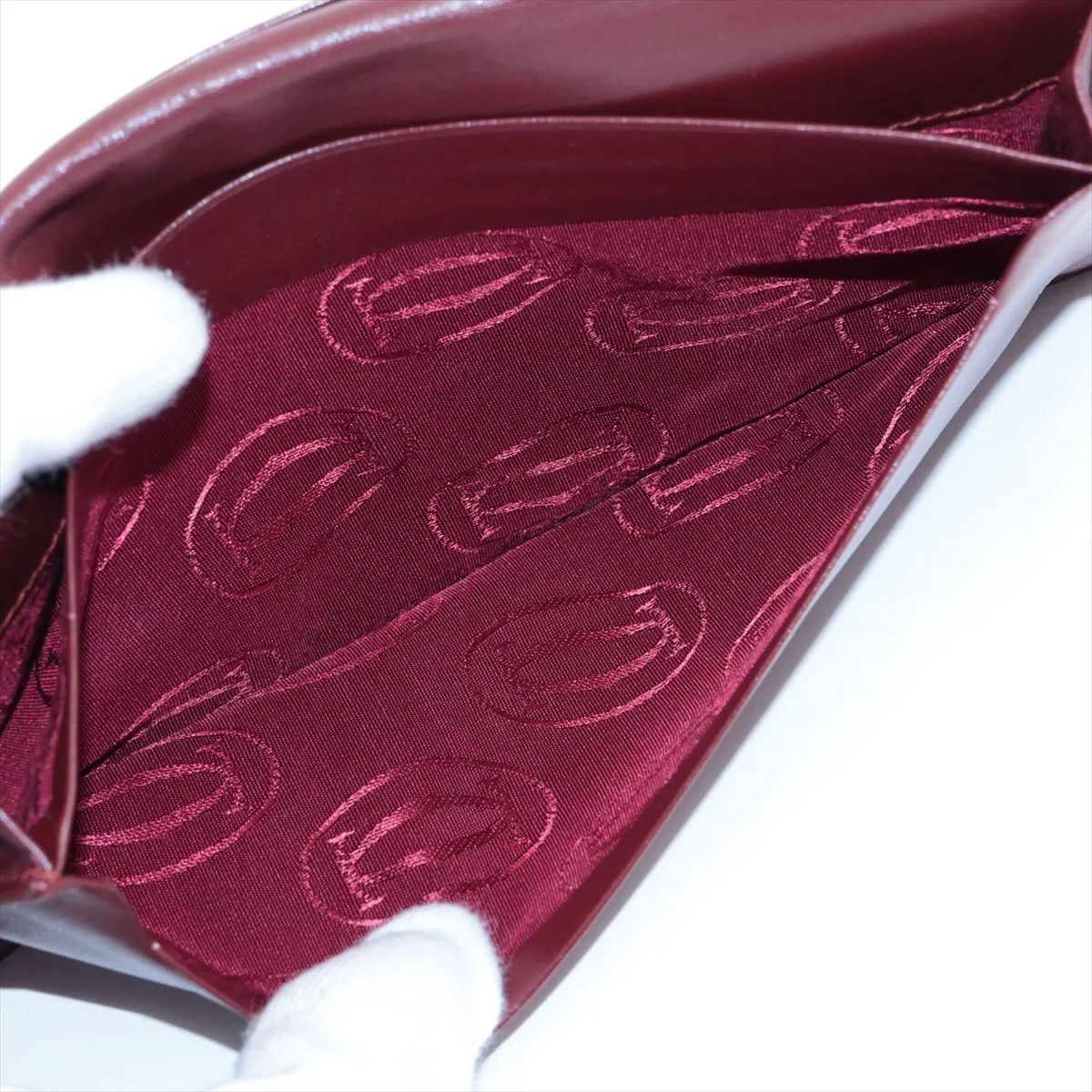 Must Line Leather Long Wallet, Bordeaux — view 4