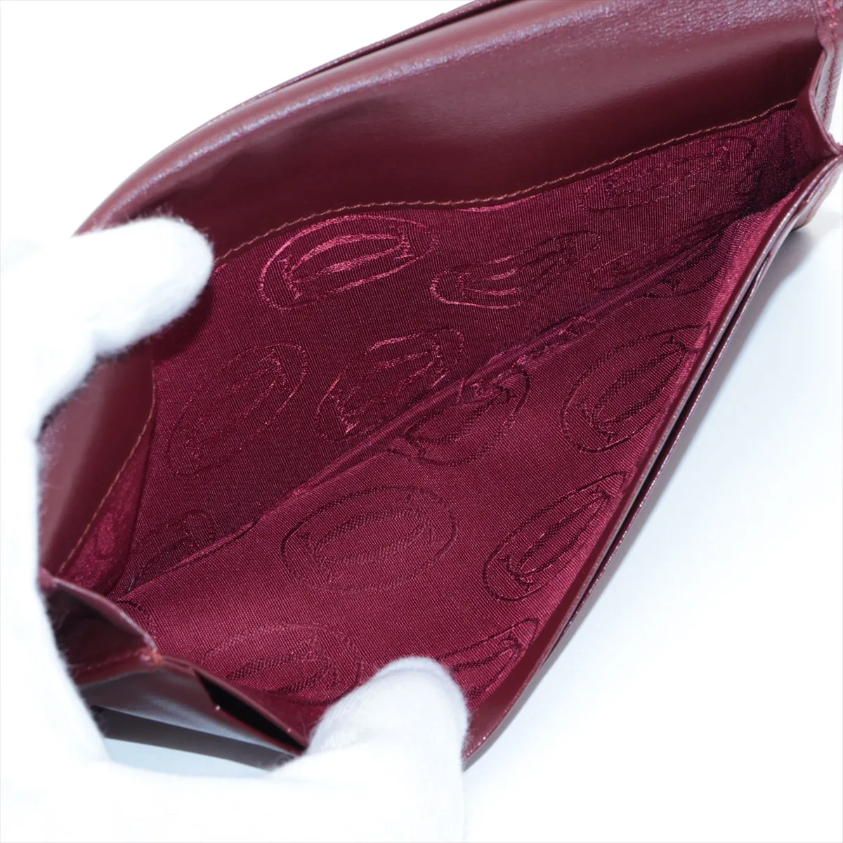 Must Line Leather Long Wallet, Bordeaux — view 5