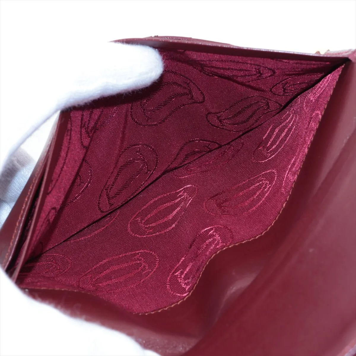 Must Line Leather Long Wallet, Bordeaux — view 6