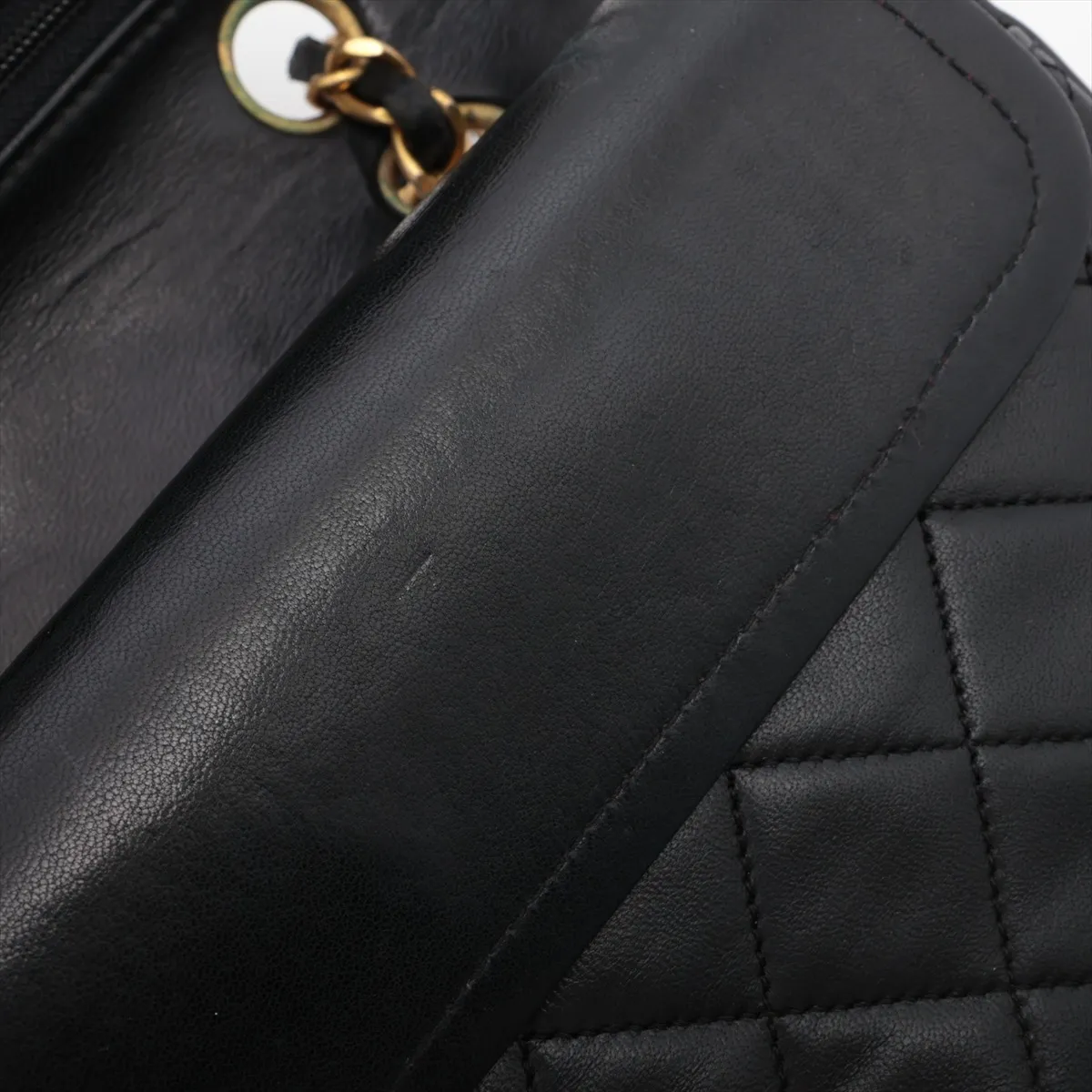 Matelasse 23 Small Lambskin Double Flap Double Chain Bag Black Gold Hardware 1432392 No. 1 A01113 — view 14