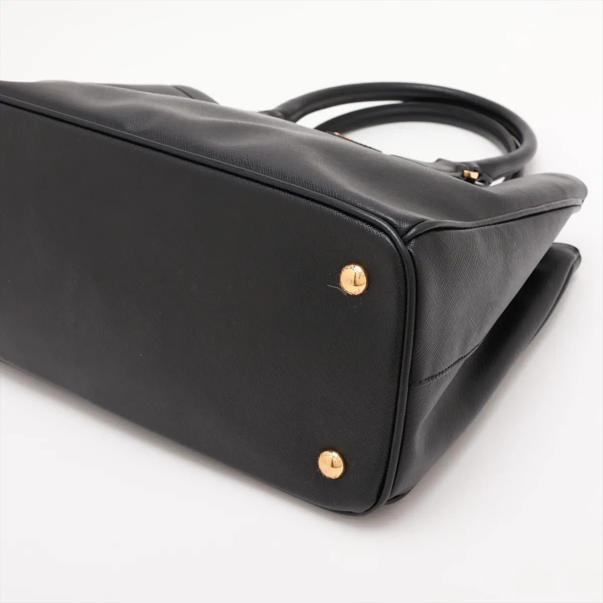 Saffiano Galleria Leather 2-Way Handbag, Black — view 3