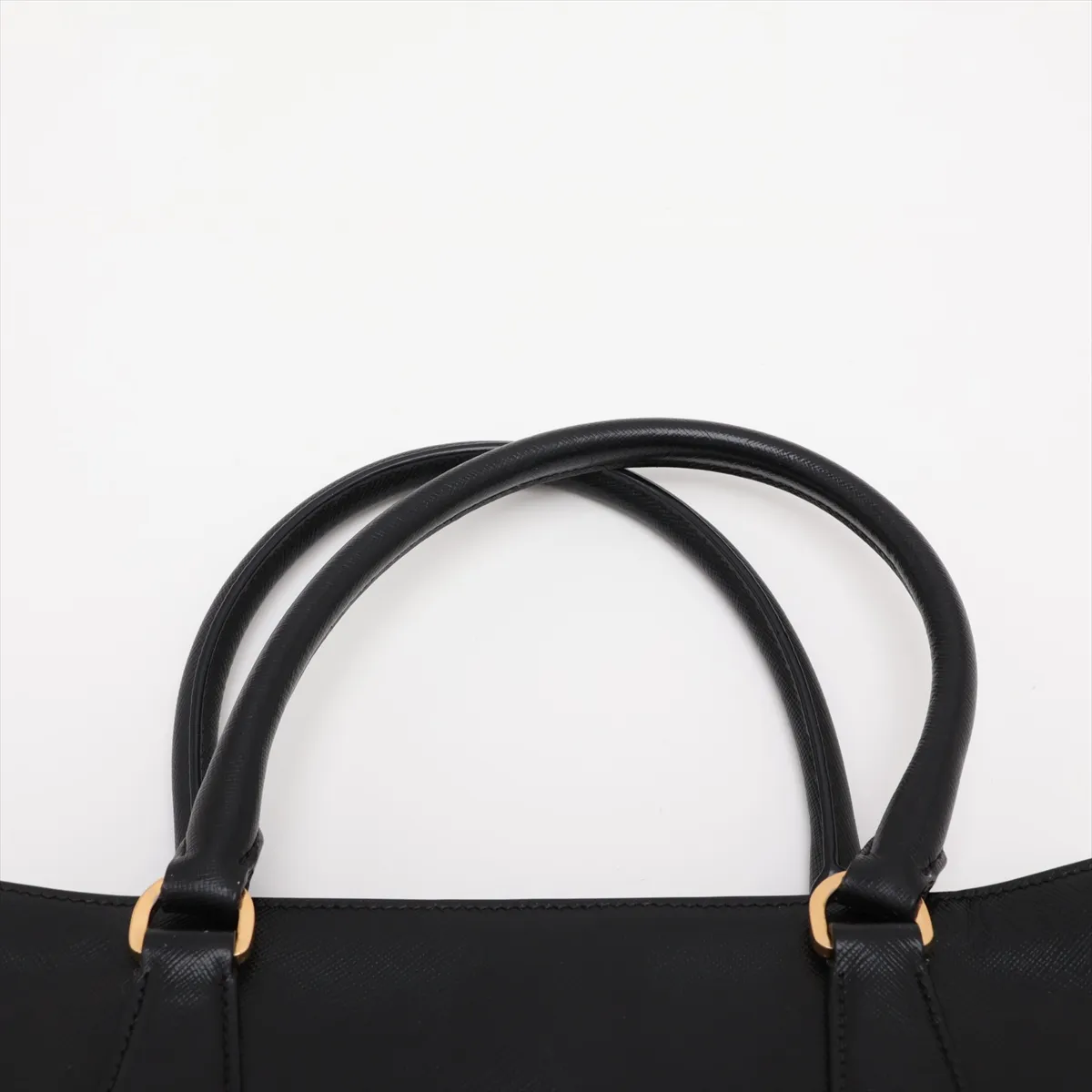 Saffiano Galleria Leather 2-Way Handbag, Black — view 6
