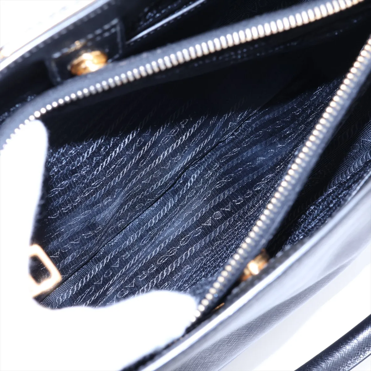 Saffiano Galleria Leather 2-Way Handbag, Black — view 10