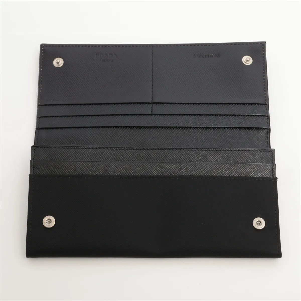 Tessuto M201 Nylon Long Wallet, Black — view 3