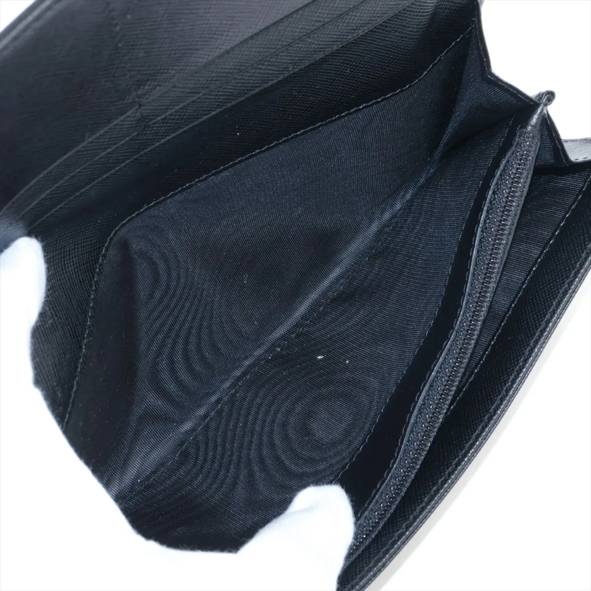 Tessuto M201 Nylon Long Wallet, Black — view 4