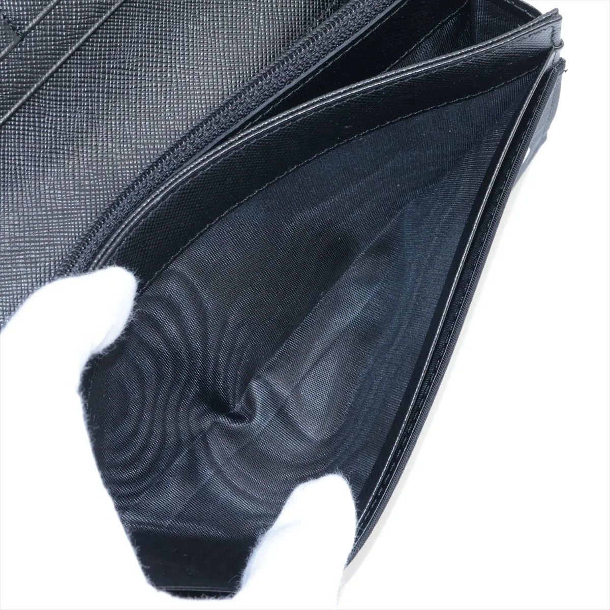 Tessuto M201 Nylon Long Wallet, Black — view 6