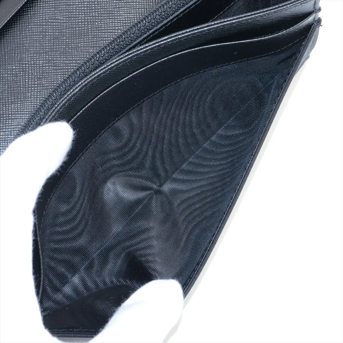 Tessuto M201 Nylon Long Wallet, Black — view 7