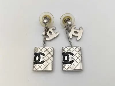 earrings, Cambon line, Coco Mark, silver earrings