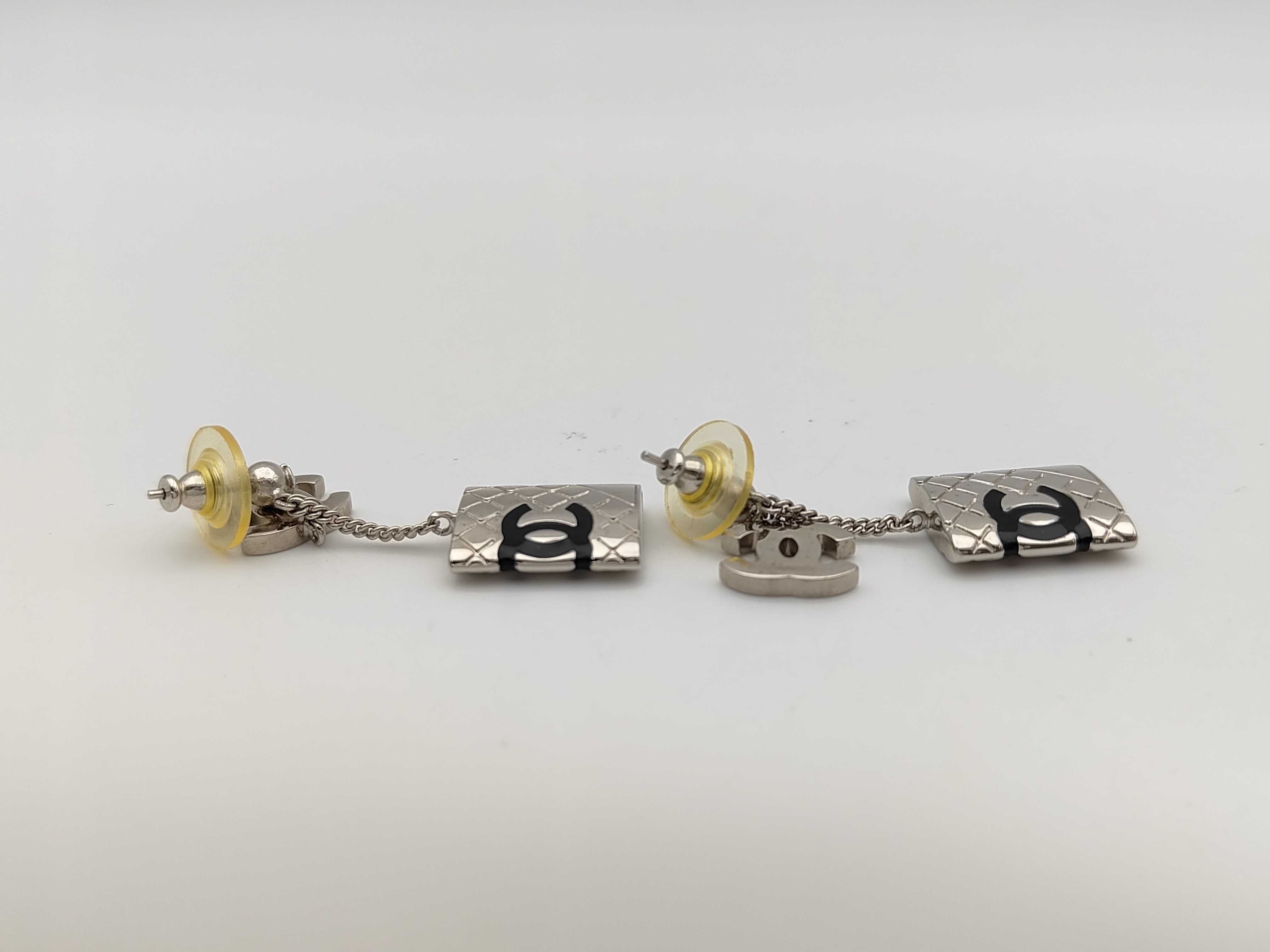 earrings, Cambon line, Coco Mark, silver earrings — view 3