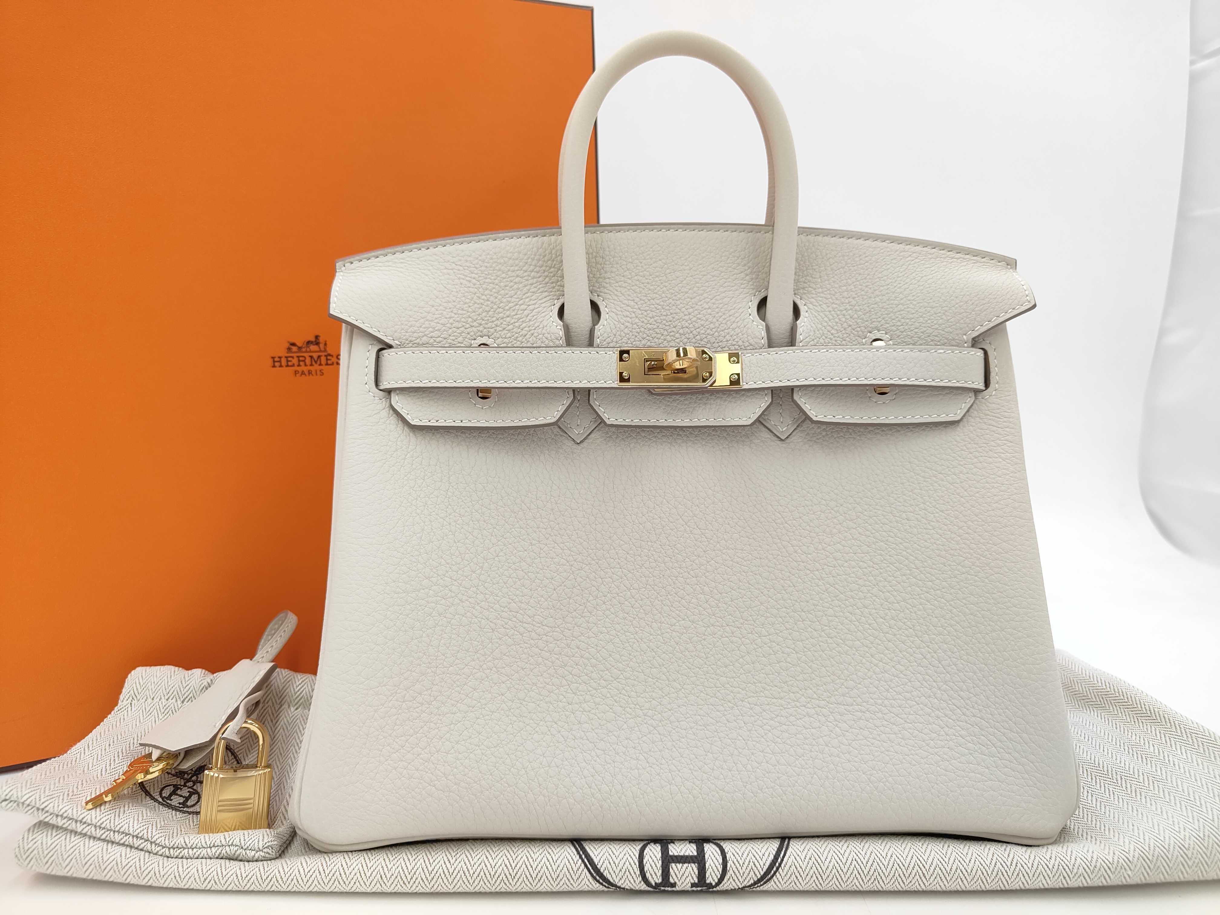 Birkin 25 Togo Leather, Gold Hardware, G Stamped Handbag