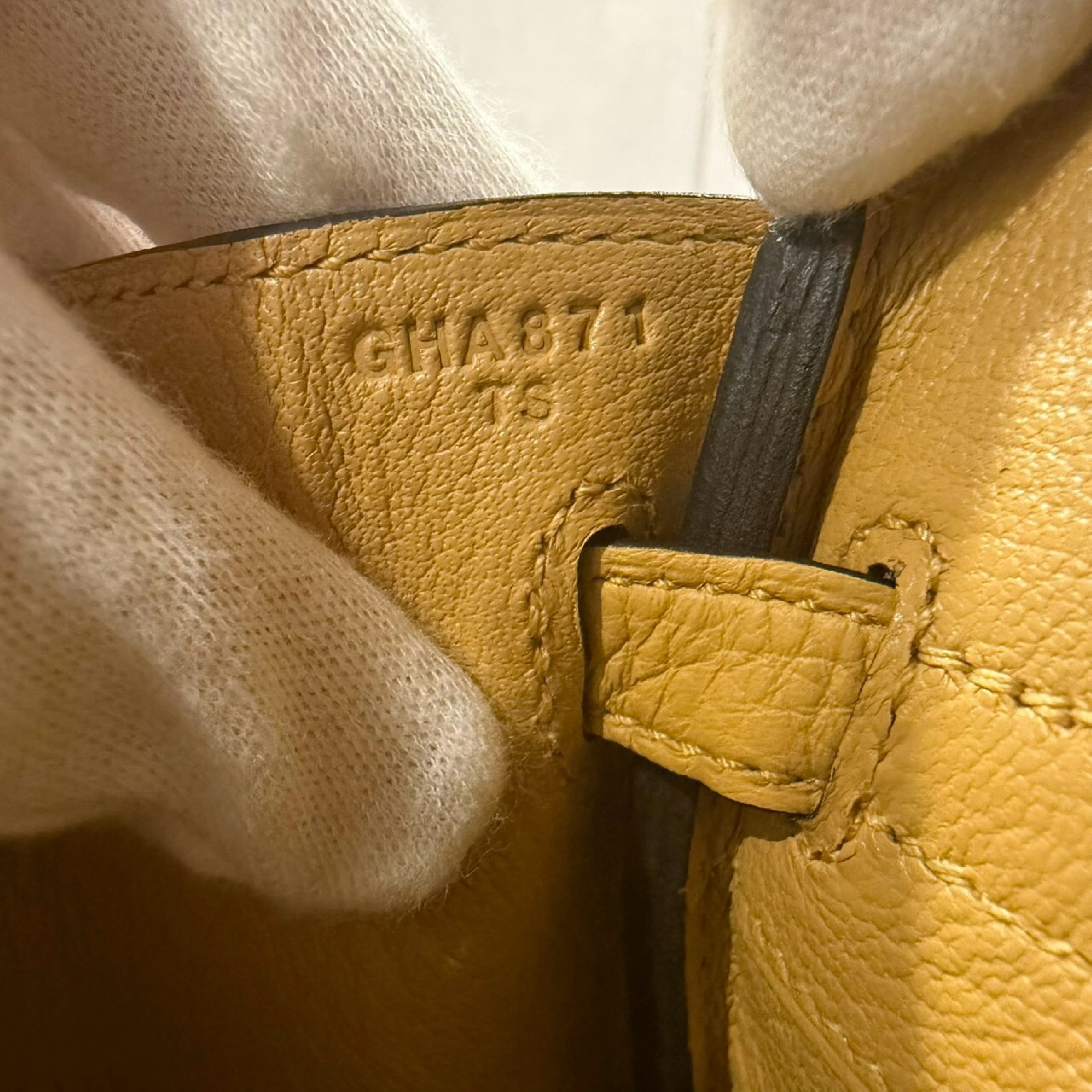Birkin 25 Paille Togo Silver Hardware G Handbag — view 11