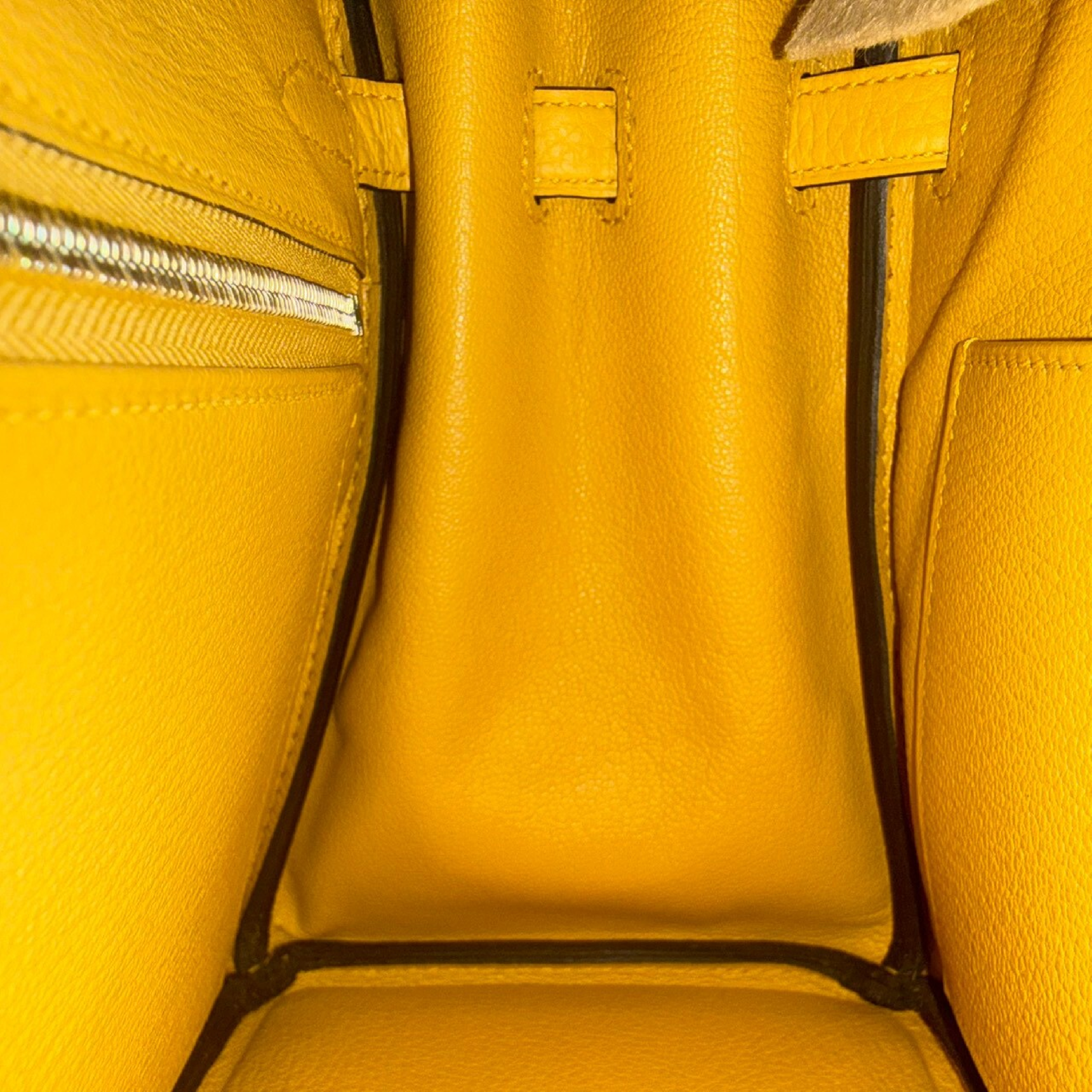 Birkin 25 Paille Togo Silver Hardware G Handbag — view 13