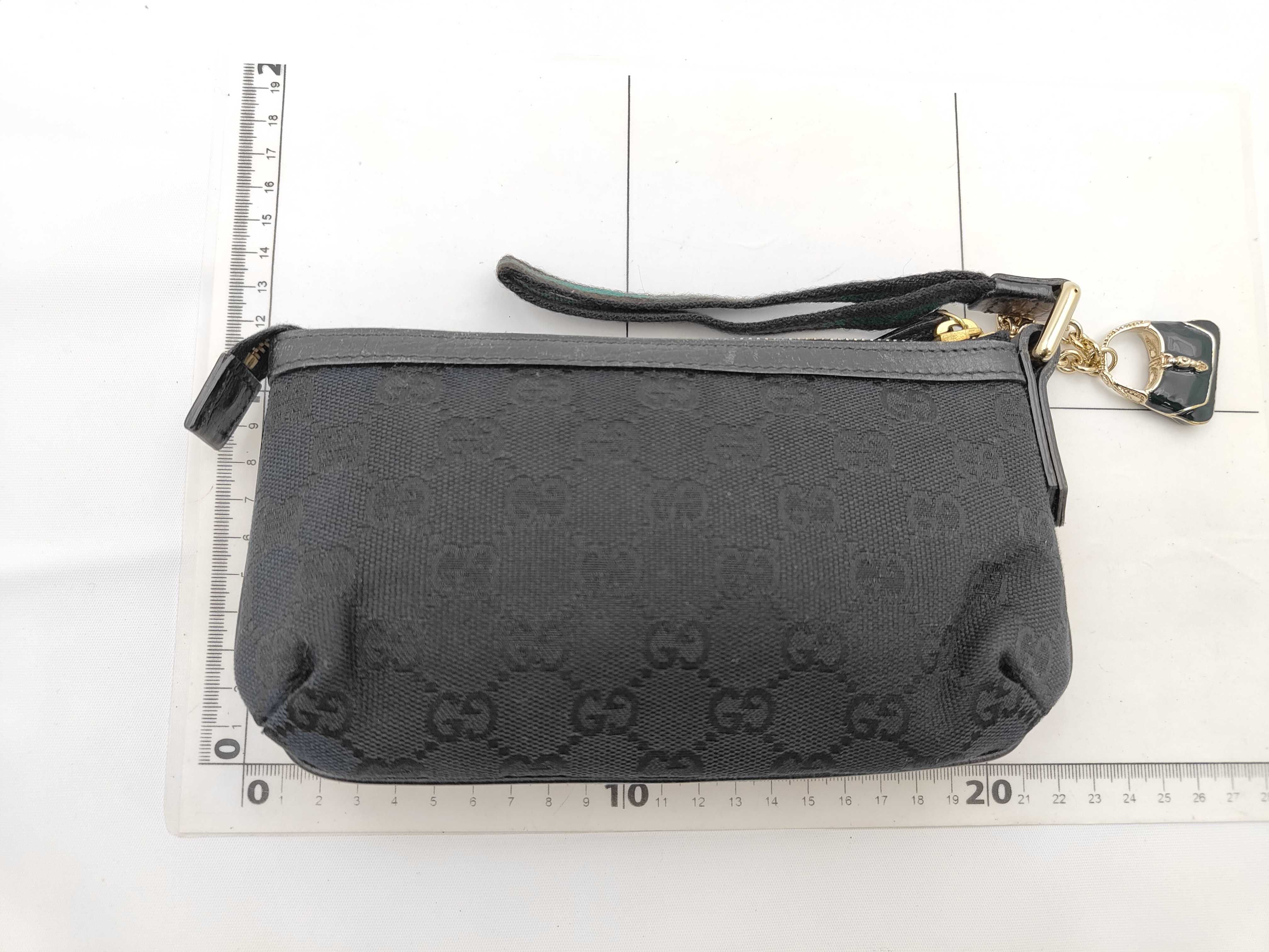 Black Canvas GG Monogram Pouch 152507 — view 2