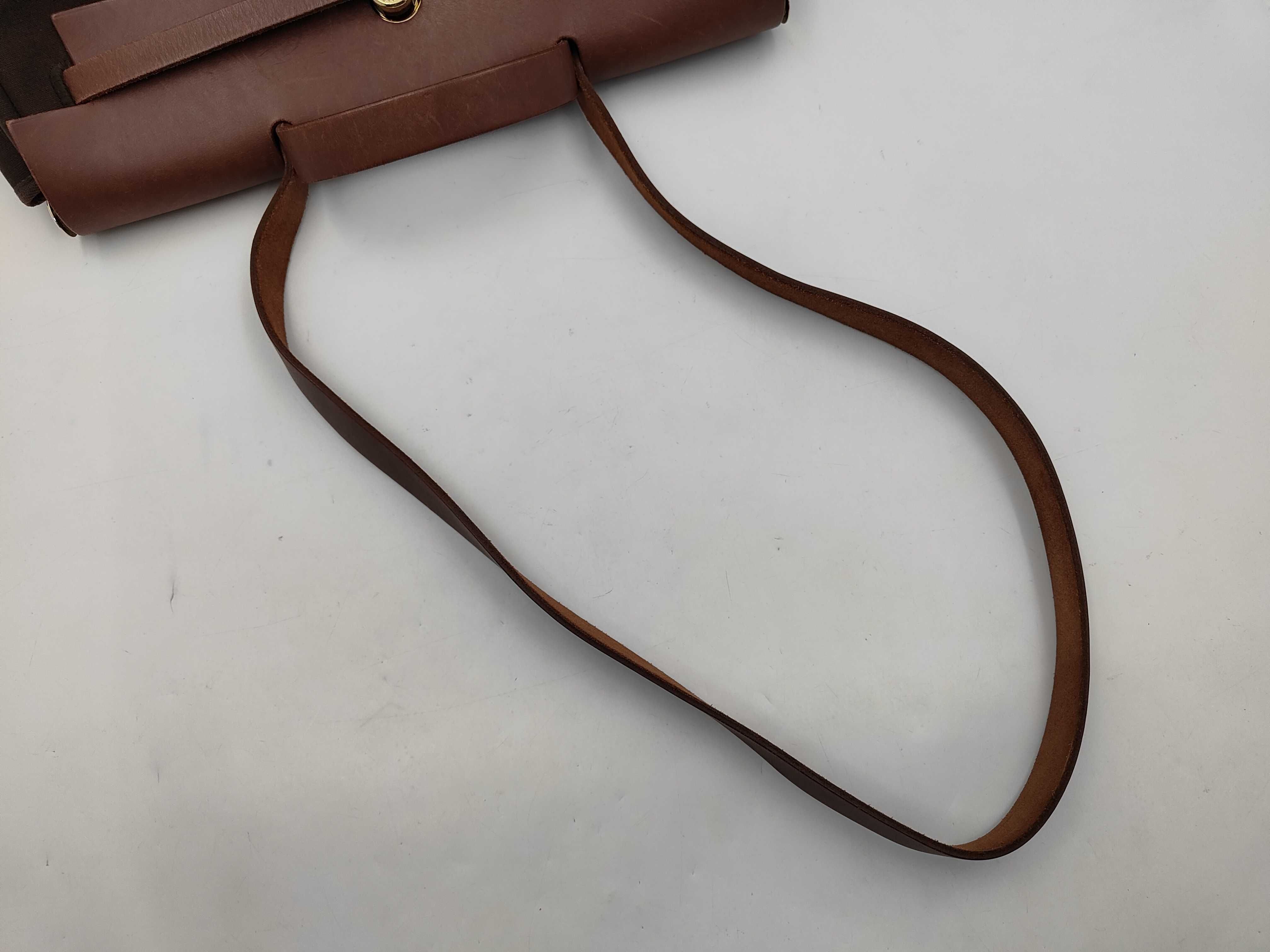 bag, Hermes Herbag MM 2-way, brown, includes spare bag, dust bag, padlock, and keys, shoulder bag. — view 3
