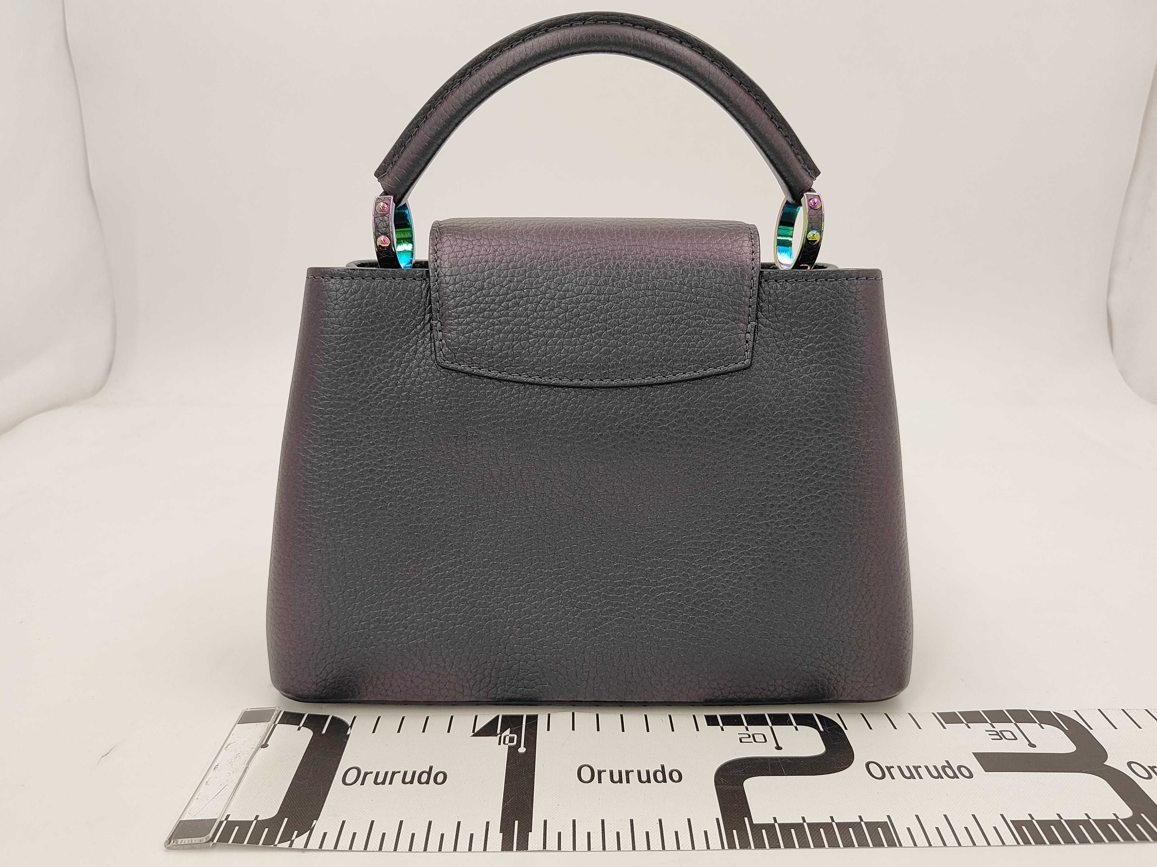 Capucines BB M58593 / RFID Tag 2-Way Bag Handbag Leather Black Leather / Metallic Hardware Handbag — view 2