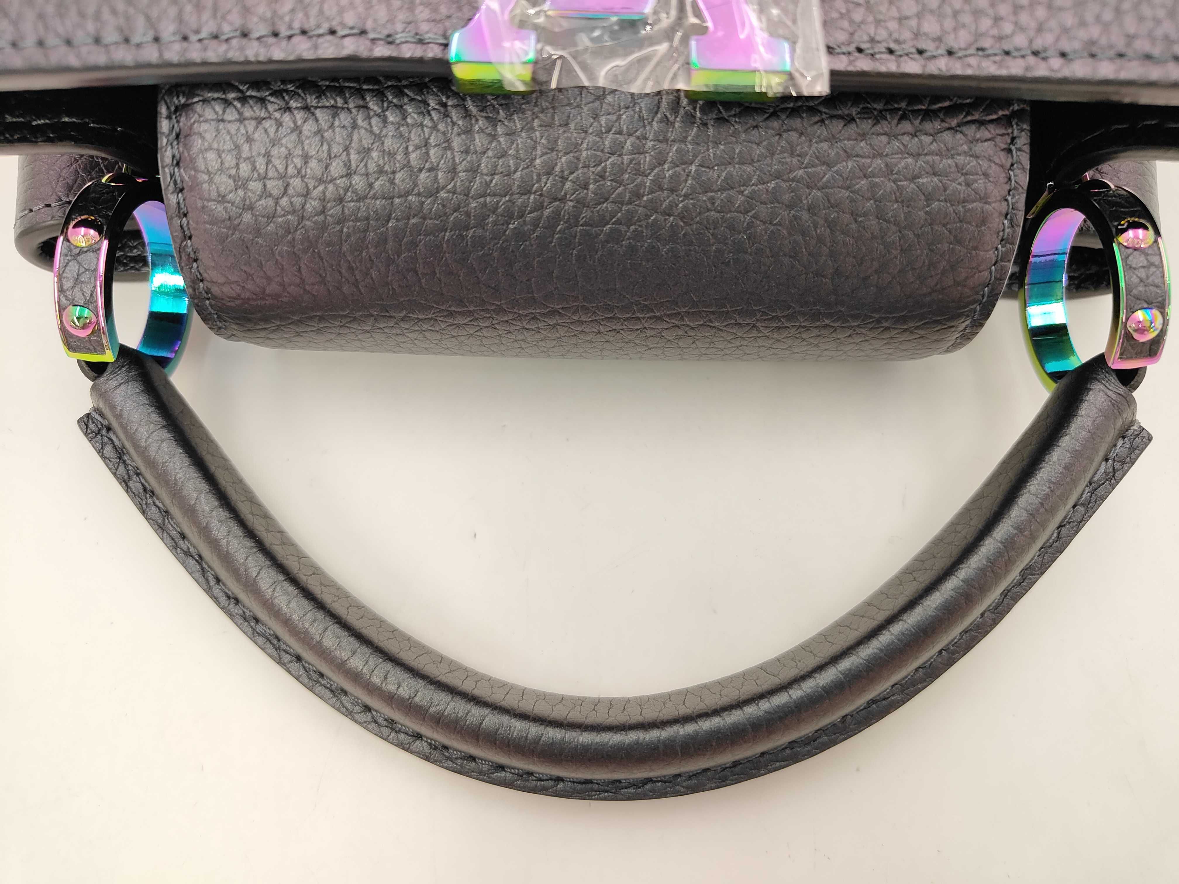Capucines BB M58593 / RFID Tag 2-Way Bag Handbag Leather Black Leather / Metallic Hardware Handbag — view 5