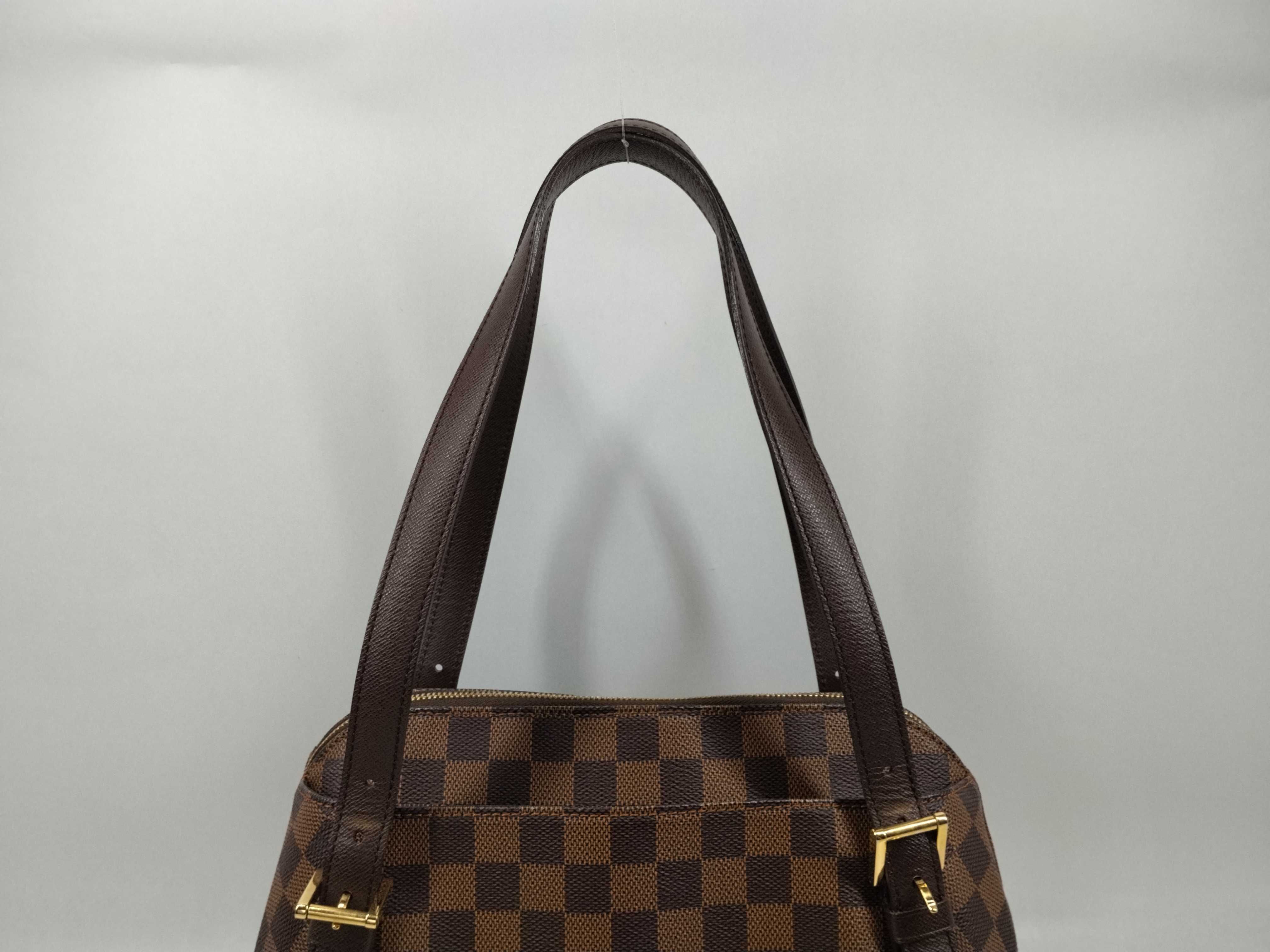 Damier Belem MM N51174 Brown PVC Leather Handbag Tote Bag — view 4