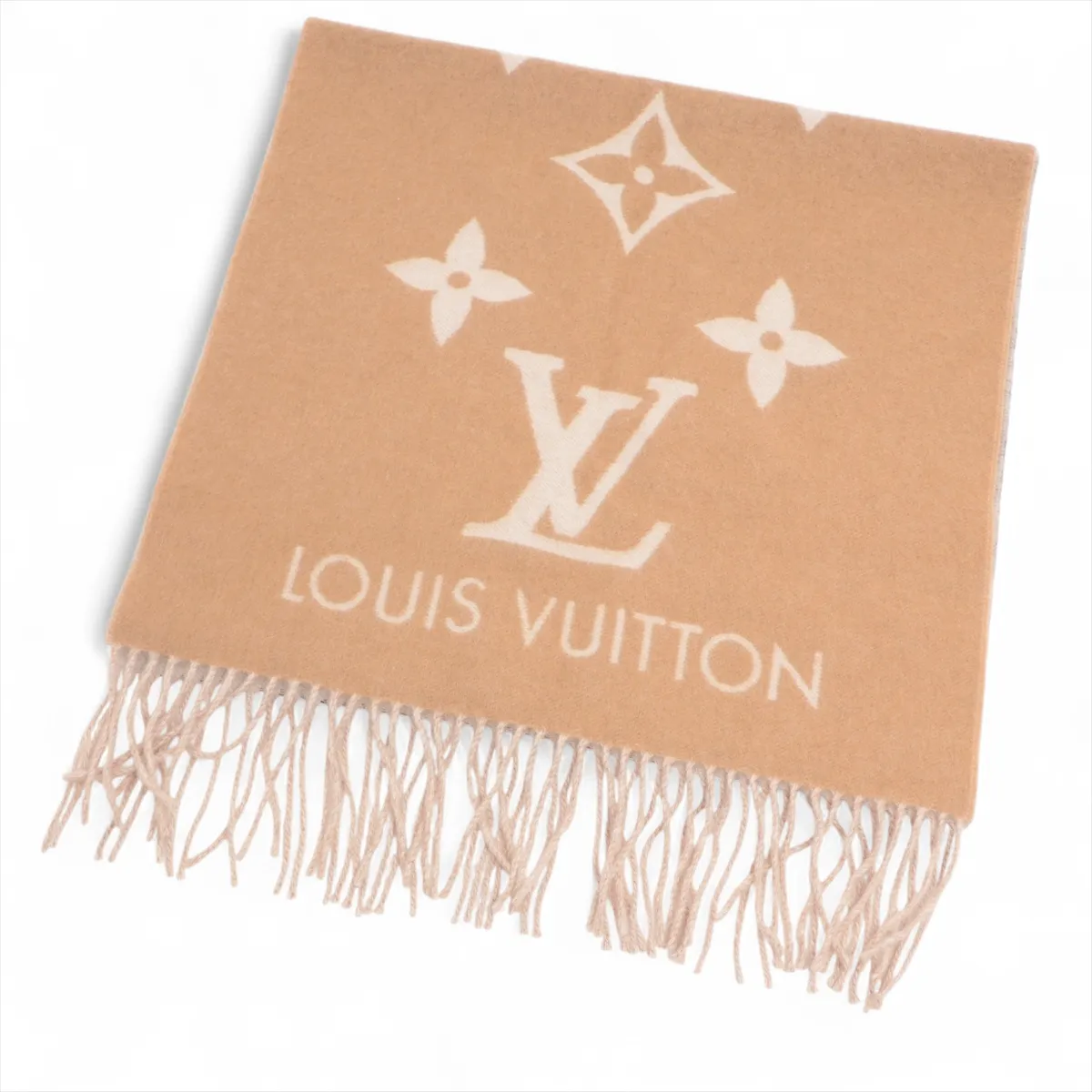 M73675 Echarpe Reykjavik Gradient AB0261 Scarf, Cashmere, Beige x Brown,