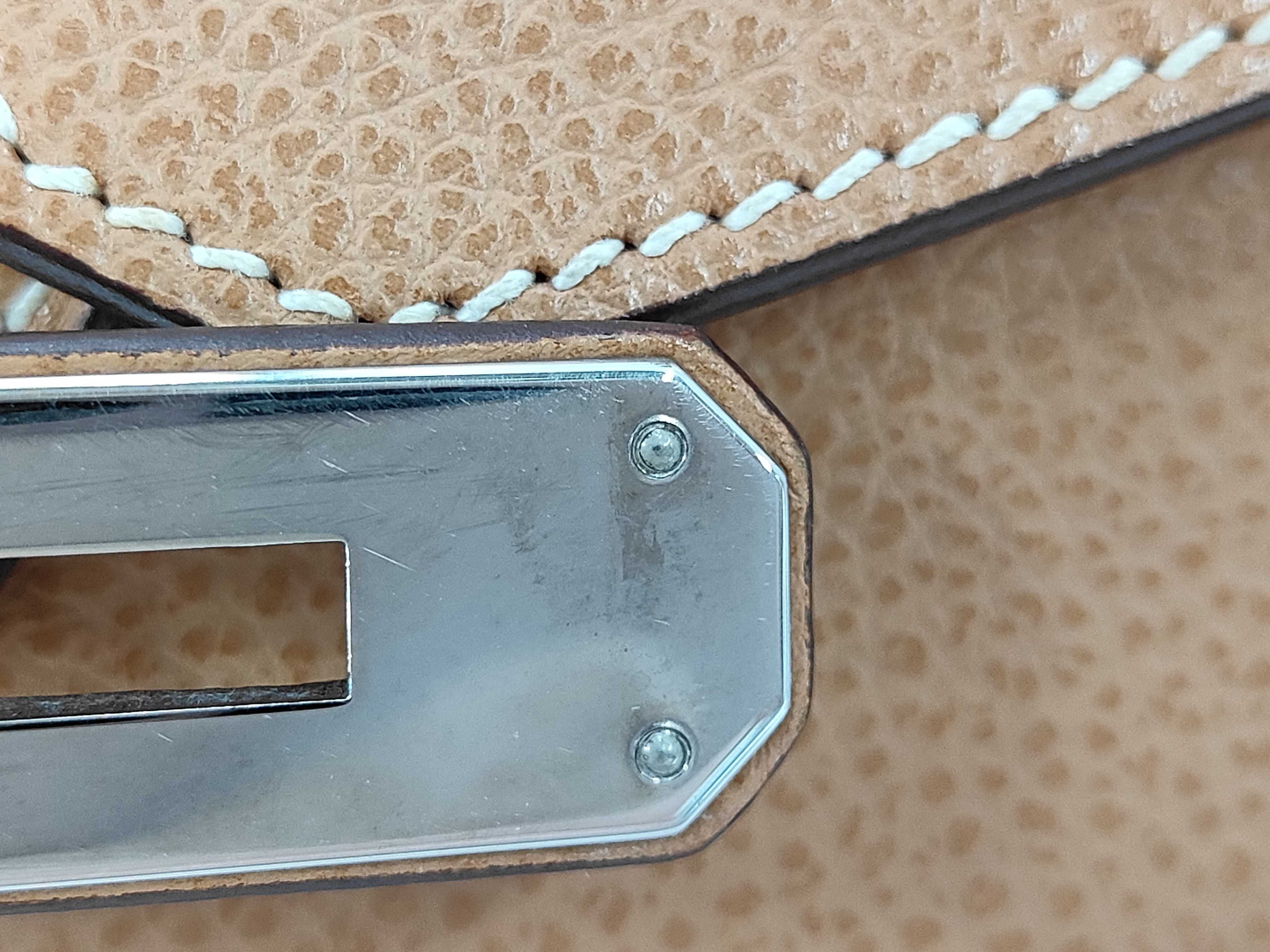 Birkin 30 Ardennes Brown Silver Hardware J Handbag — view 14