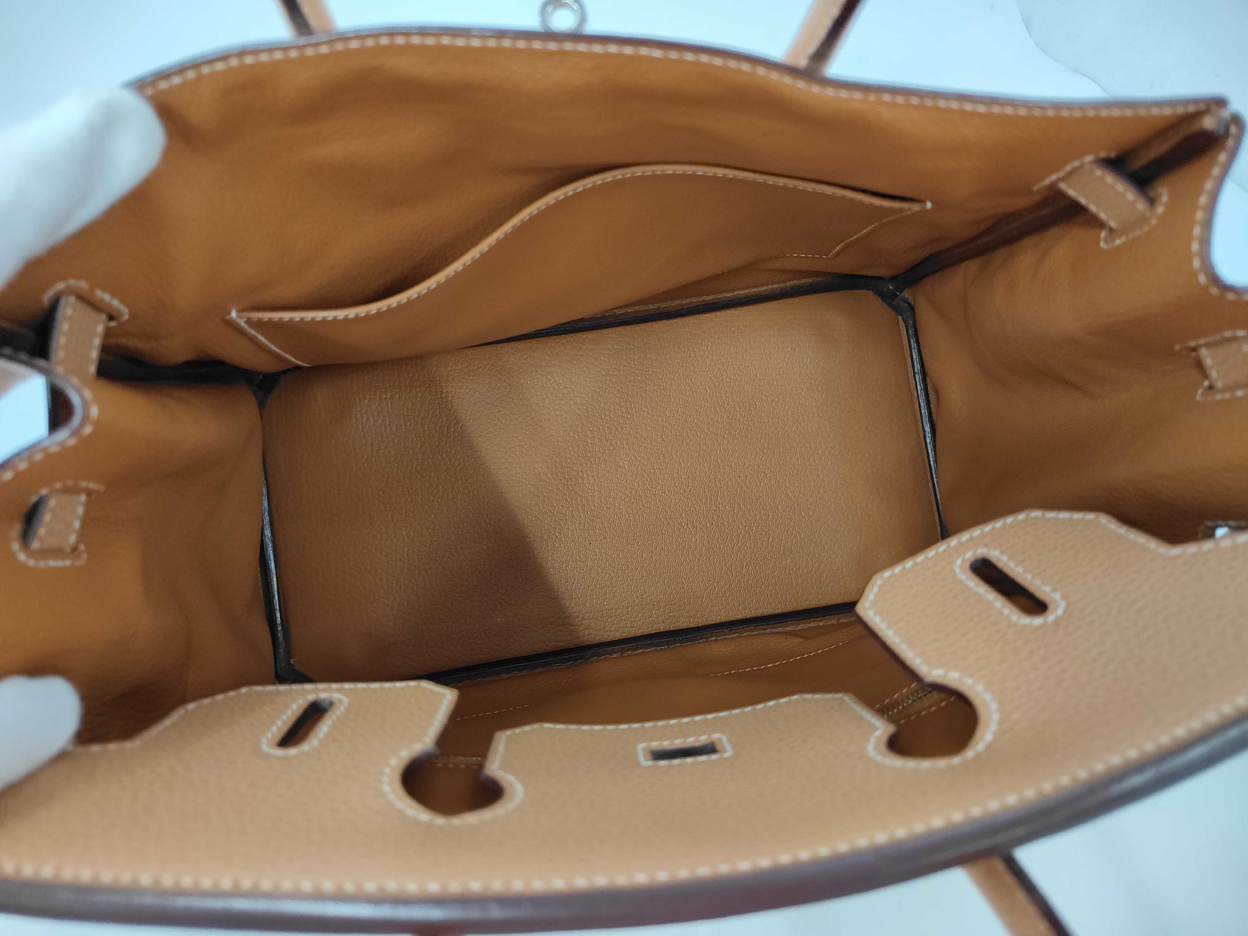 Birkin 30 Ardennes Brown Silver Hardware J Handbag — view 8