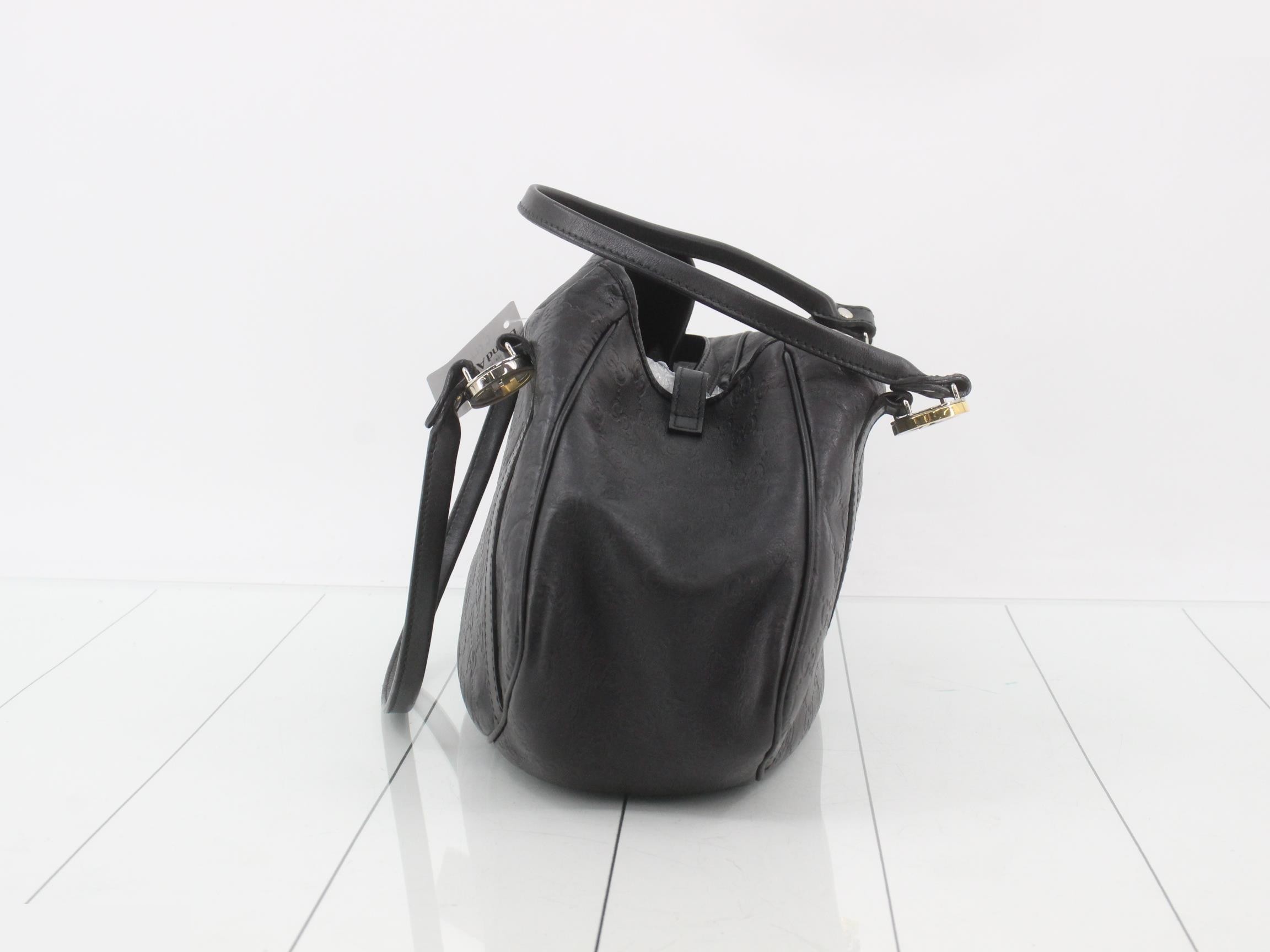 GG Twins Guccissima Leather Tote Bag, Black, 232963 — view 4