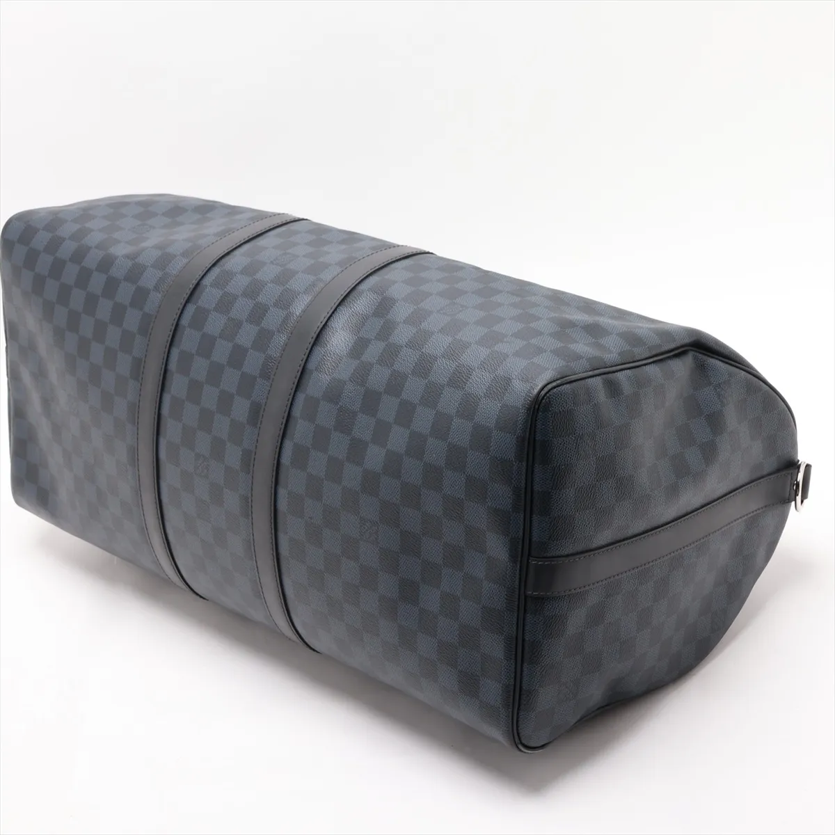 Damier Cobalt Keepall Bandoulière 55 N41356 MB0137 Black, RFID responsive, with initials. — view 3