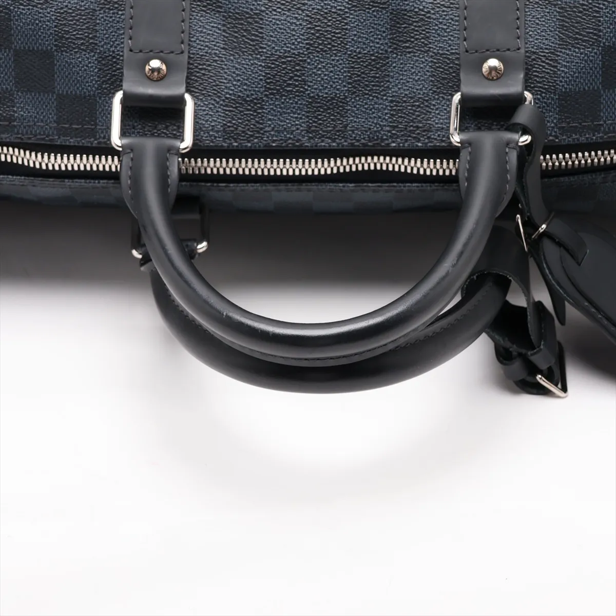 Damier Cobalt Keepall Bandoulière 55 N41356 MB0137 Black, RFID responsive, with initials. — view 5