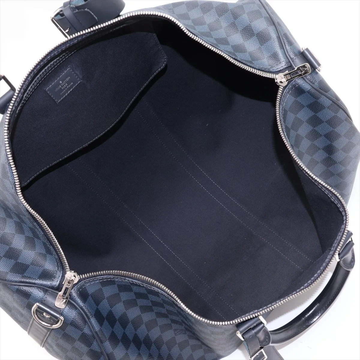 Damier Cobalt Keepall Bandoulière 55 N41356 MB0137 Black, RFID responsive, with initials. — view 8