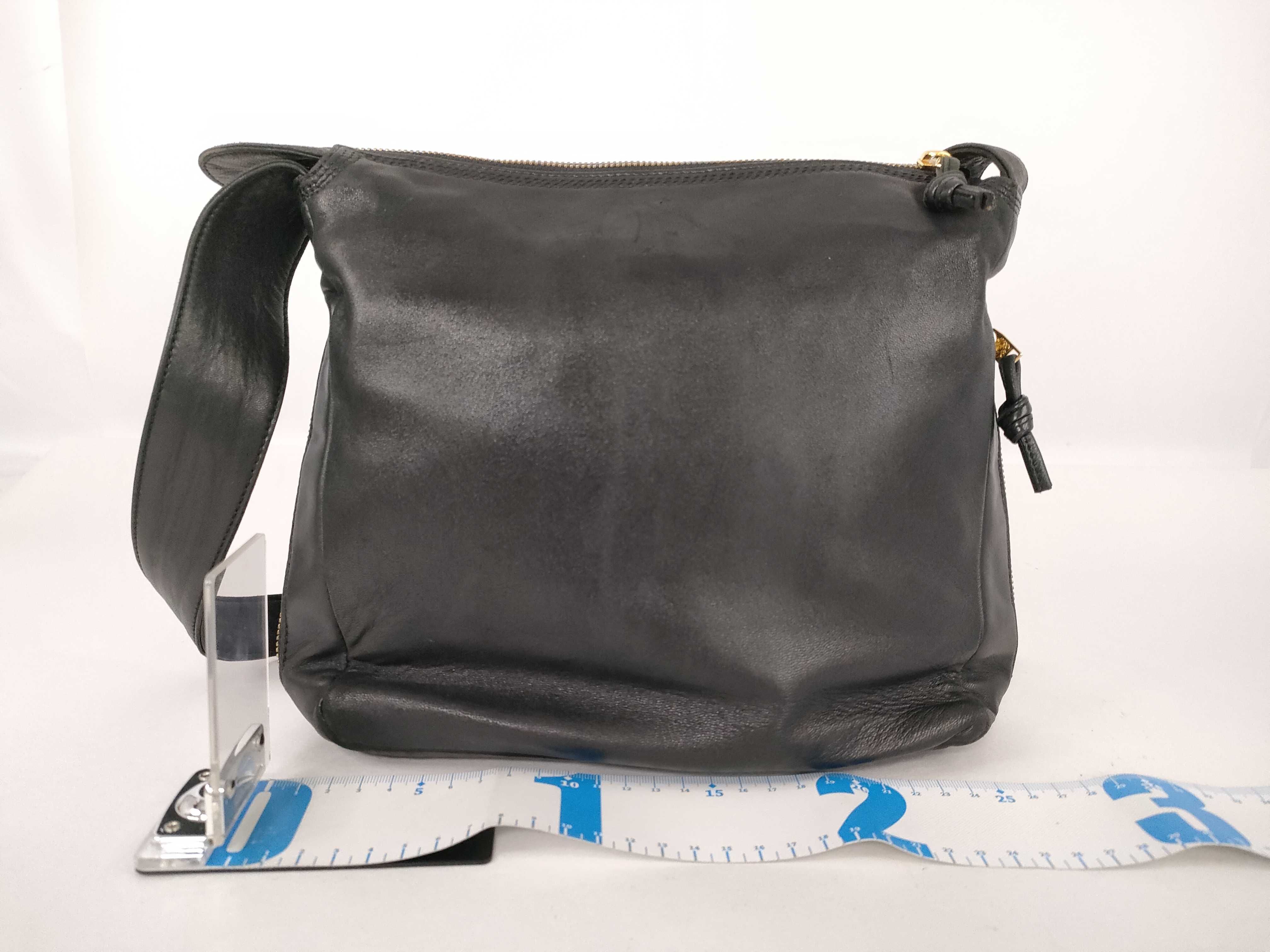 Anagram Shoulder Bag, Leather, Black Shoulder Bag — view 2