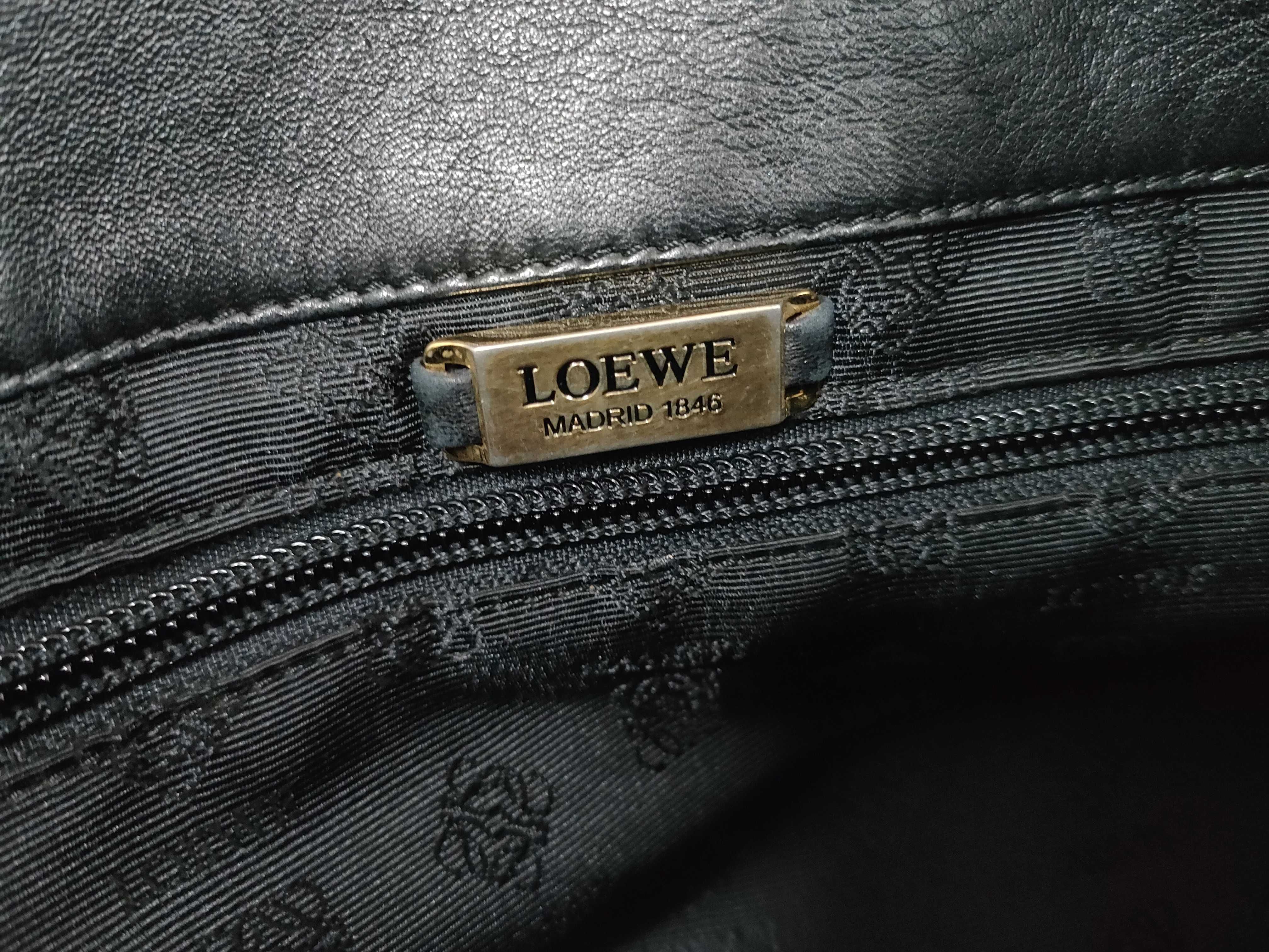 Anagram Shoulder Bag, Leather, Black Shoulder Bag — view 12