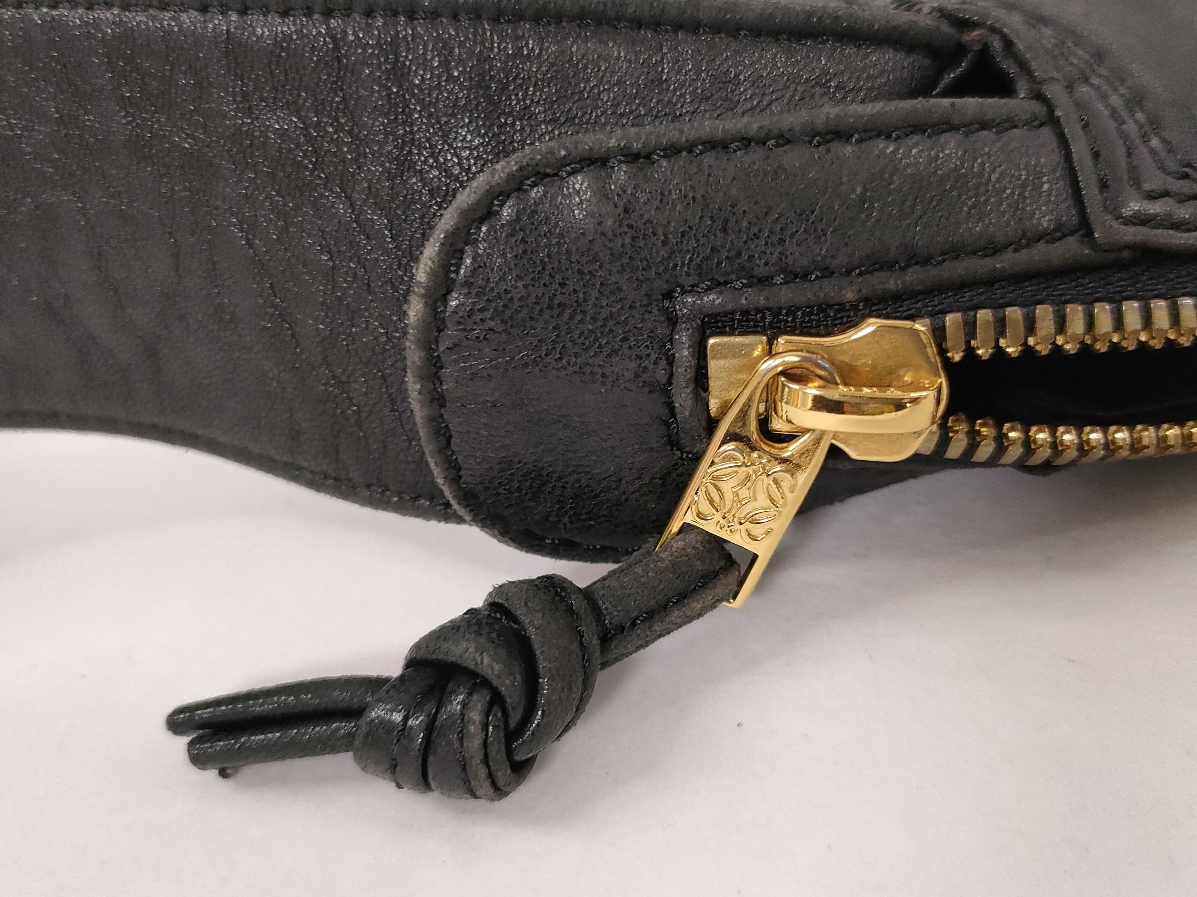 Anagram Shoulder Bag, Leather, Black Shoulder Bag — view 14