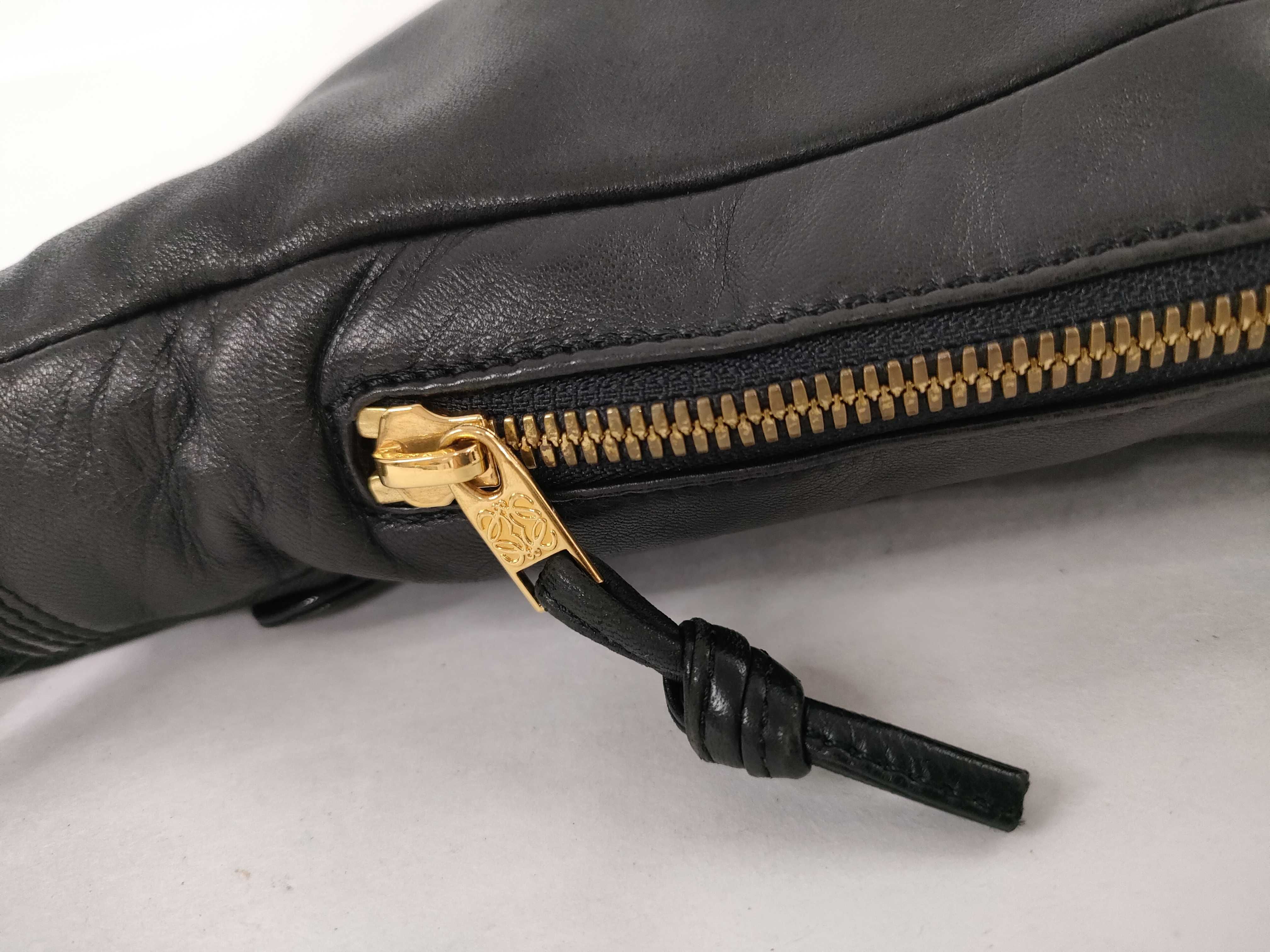 Anagram Shoulder Bag, Leather, Black Shoulder Bag — view 15