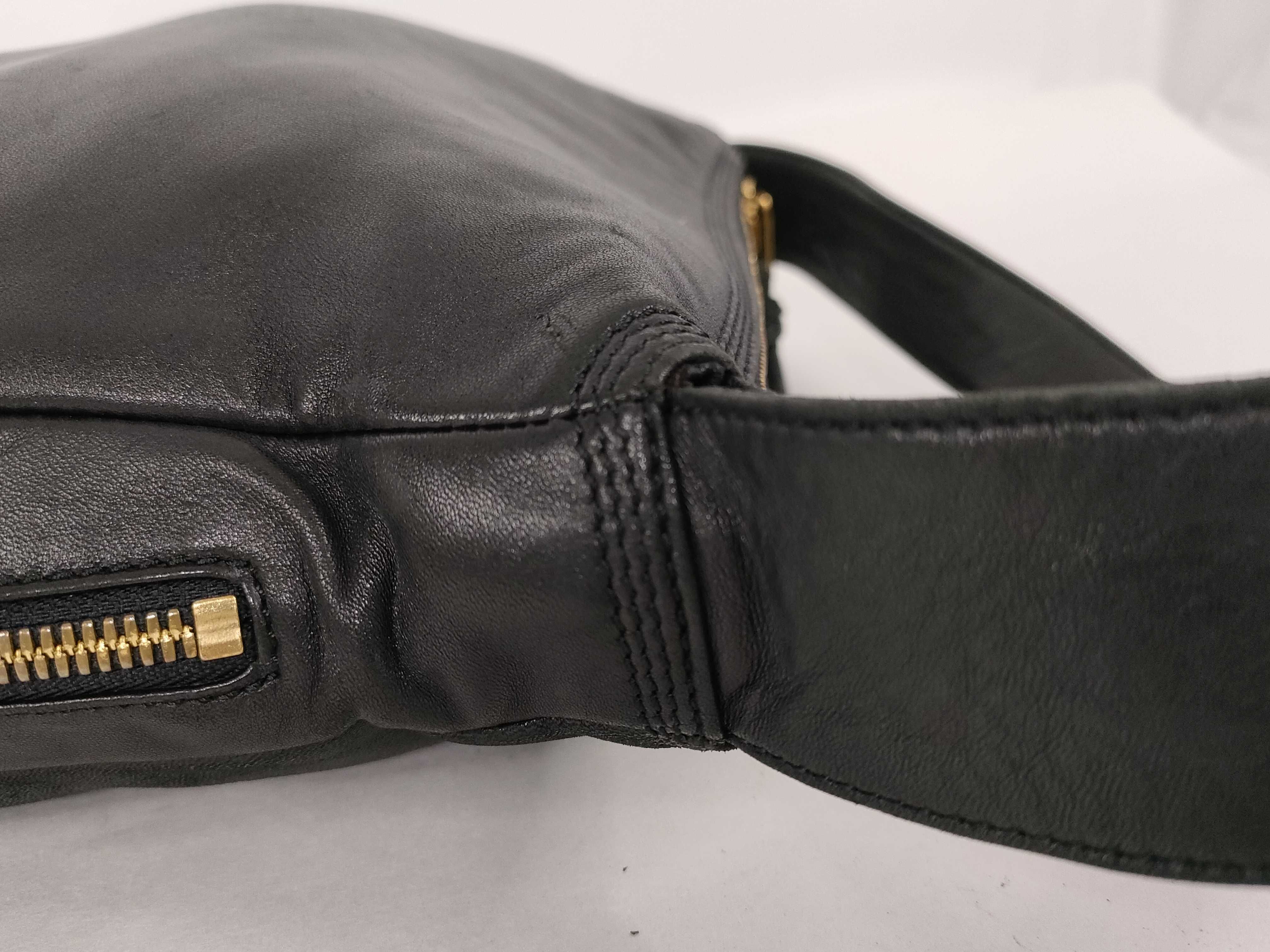 Anagram Shoulder Bag, Leather, Black Shoulder Bag — view 5