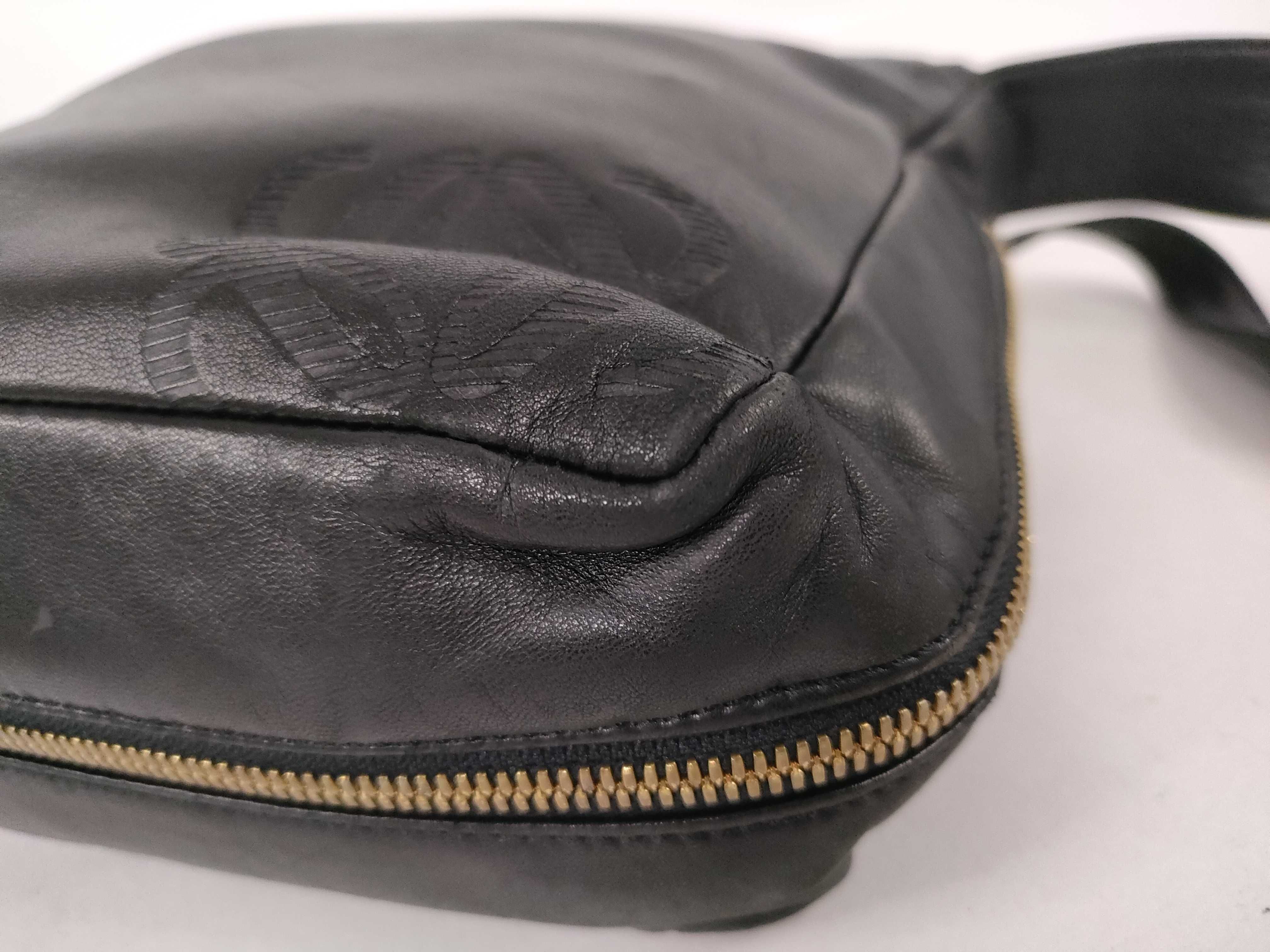 Anagram Shoulder Bag, Leather, Black Shoulder Bag — view 6