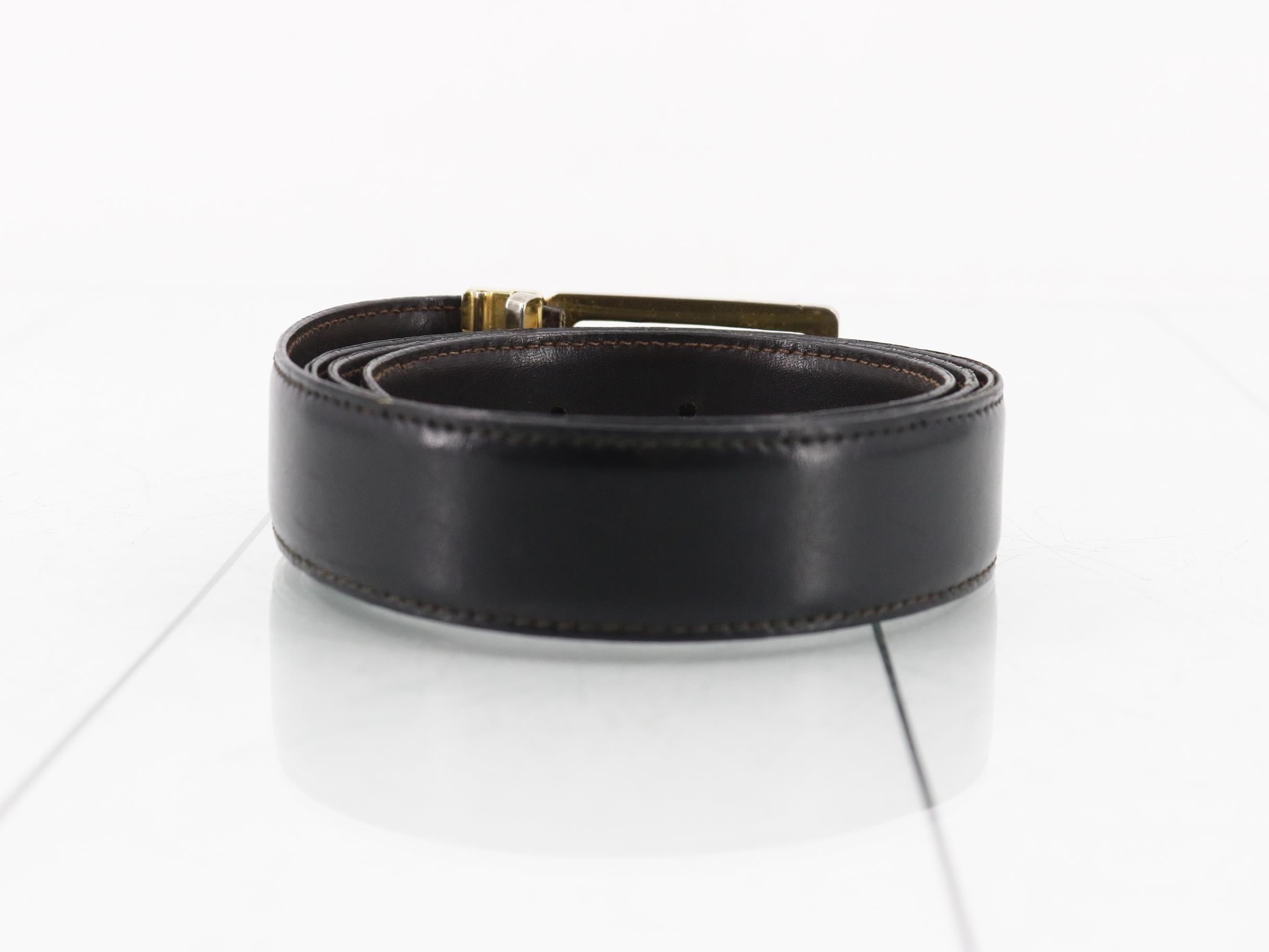 Leather carriage buckle belt — view 2