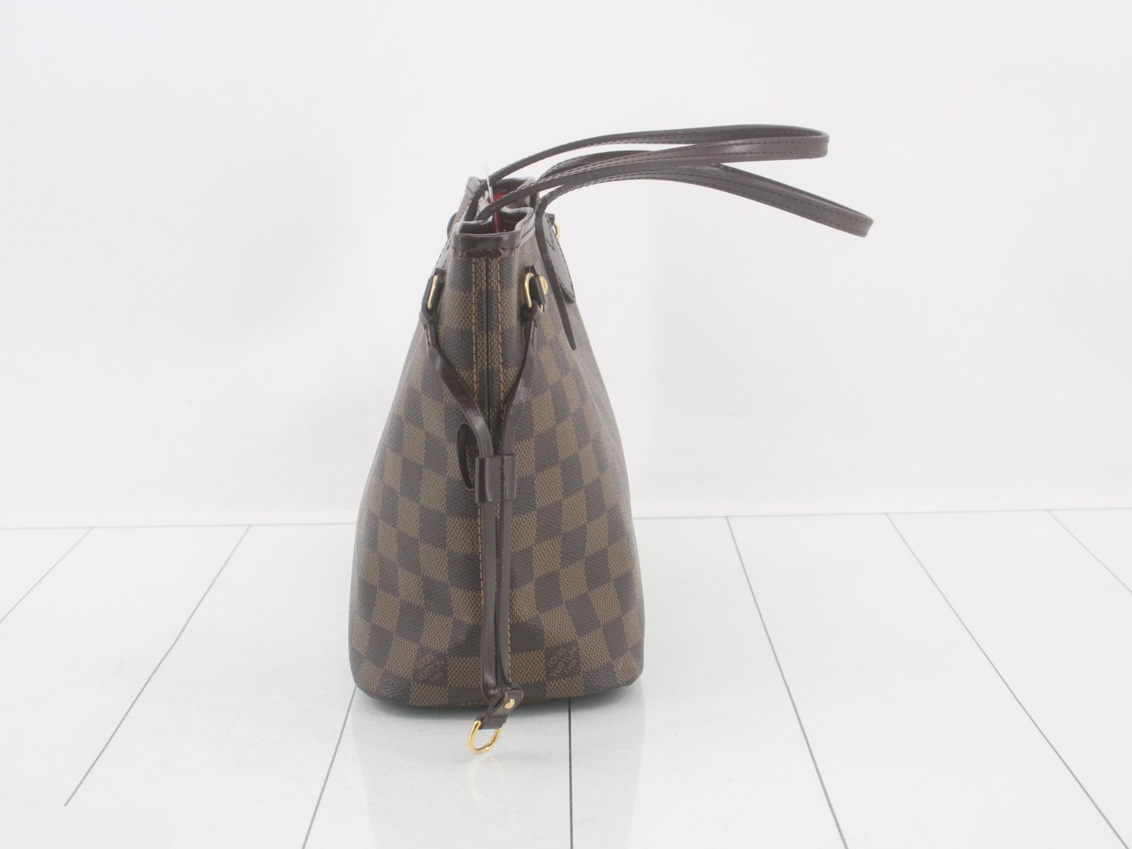 Neverfull PM Damier Ebene Brown Tote Bag — view 4