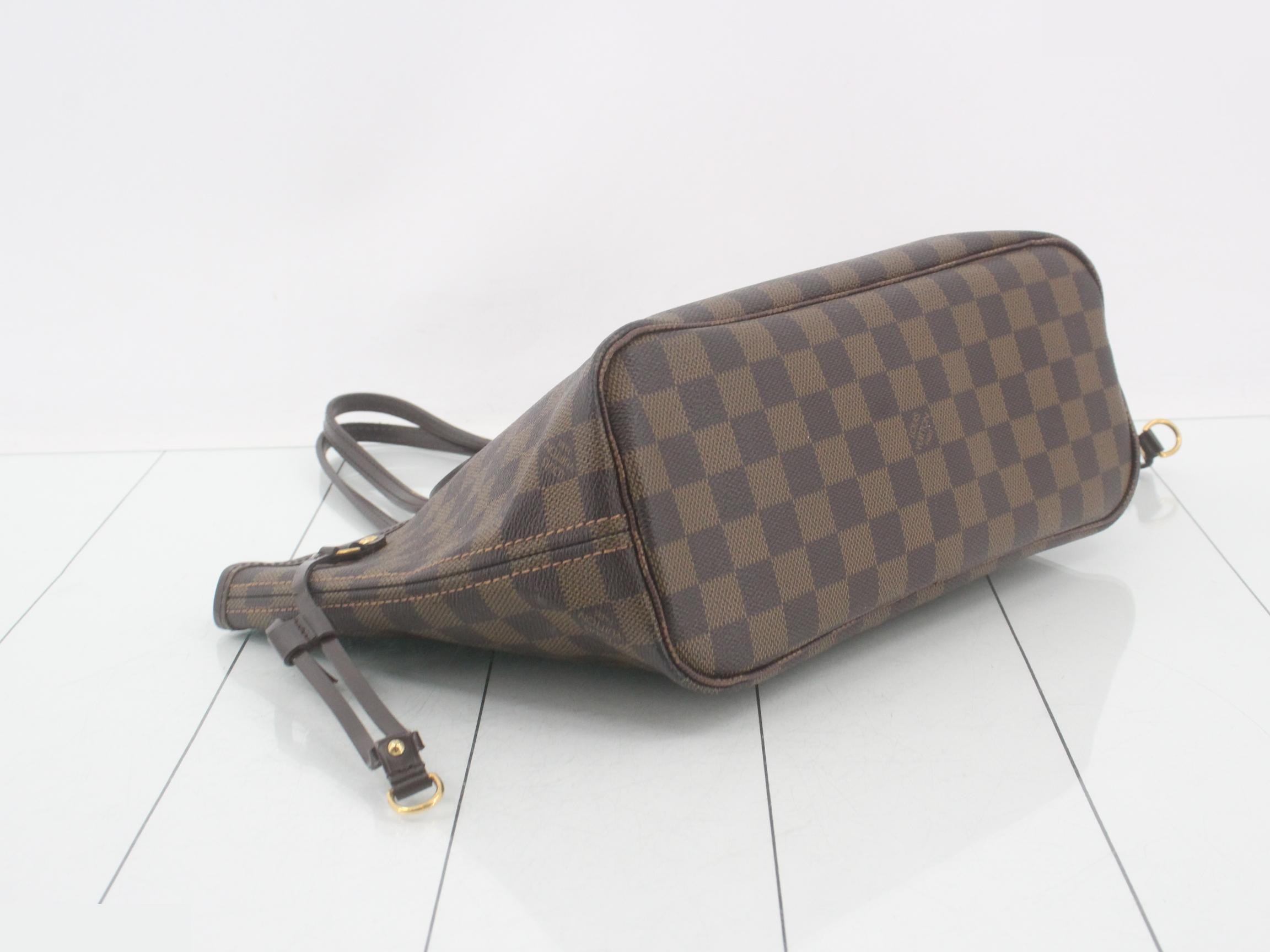 Neverfull PM Damier Ebene Brown Tote Bag — view 5