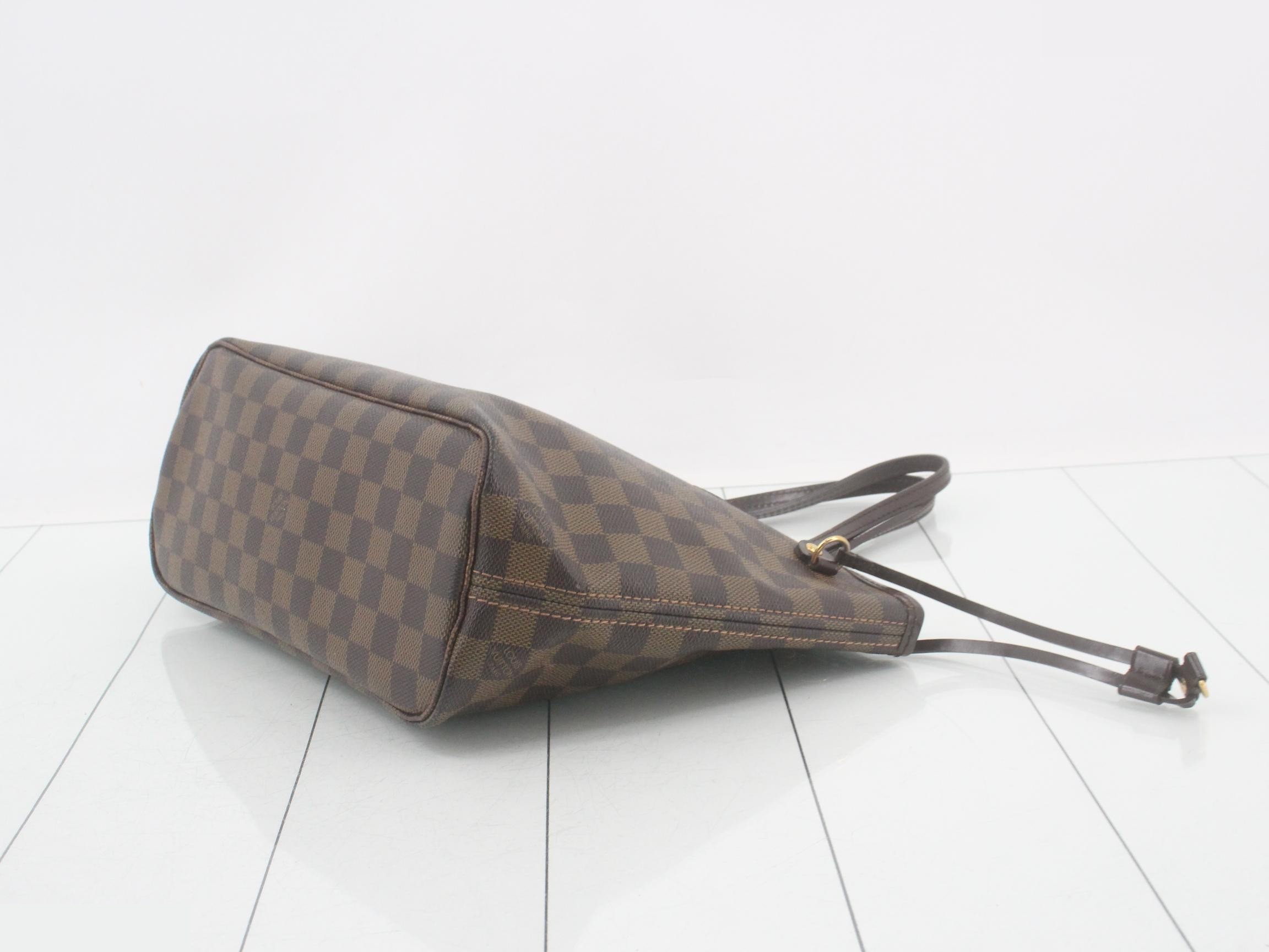 Neverfull PM Damier Ebene Brown Tote Bag — view 6