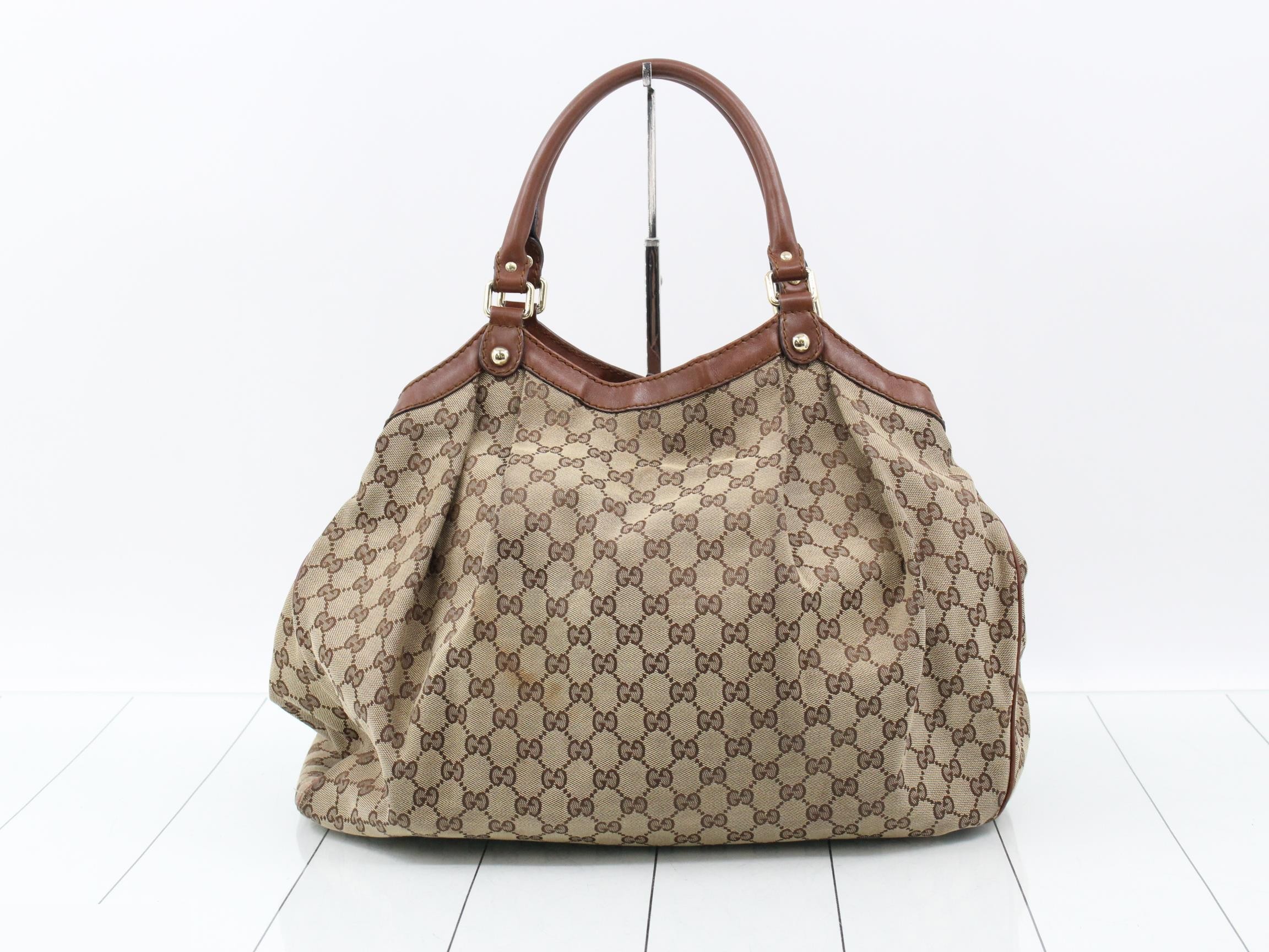 Sukey GG Canvas Leather Tote Bag — view 2