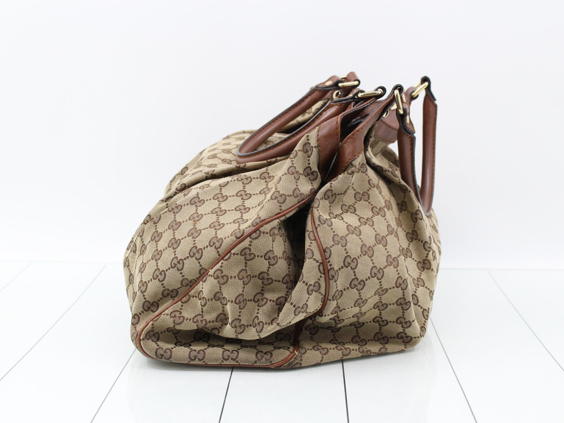 Sukey GG Canvas Leather Tote Bag — view 3