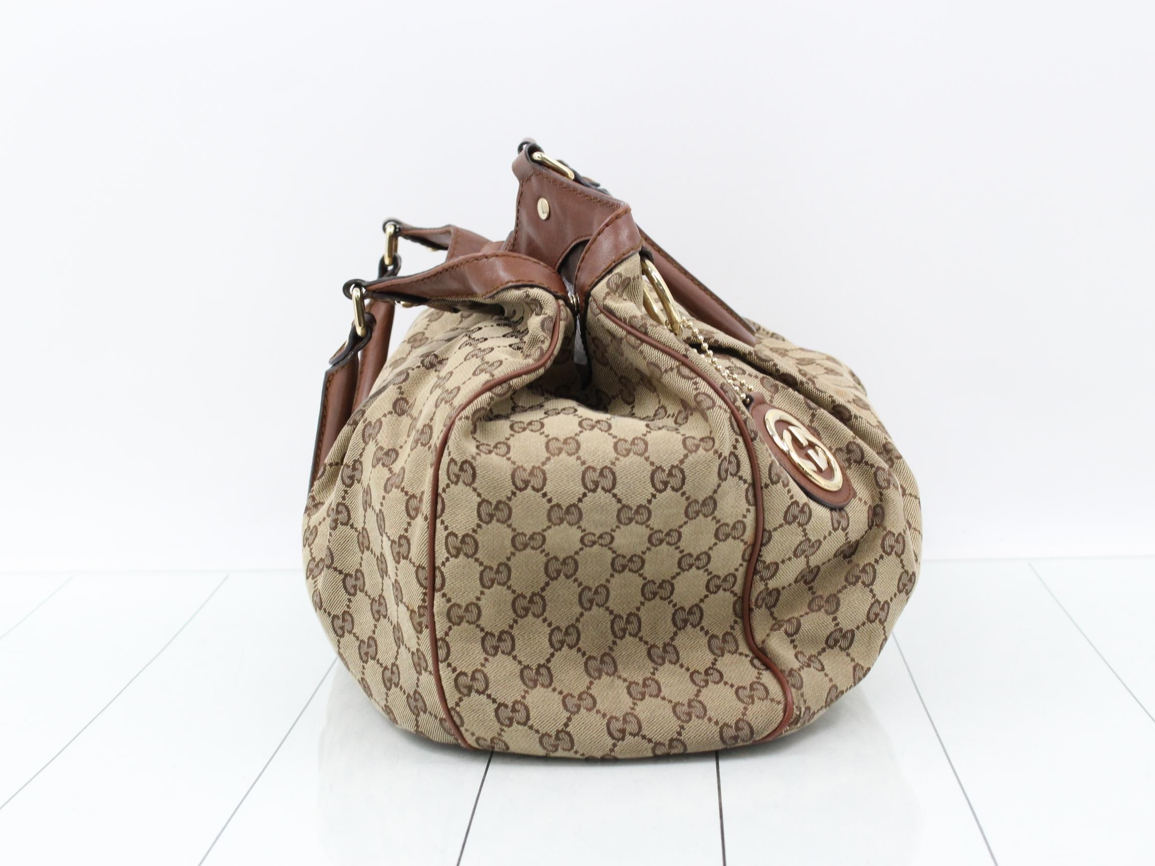 Sukey GG Canvas Leather Tote Bag — view 4