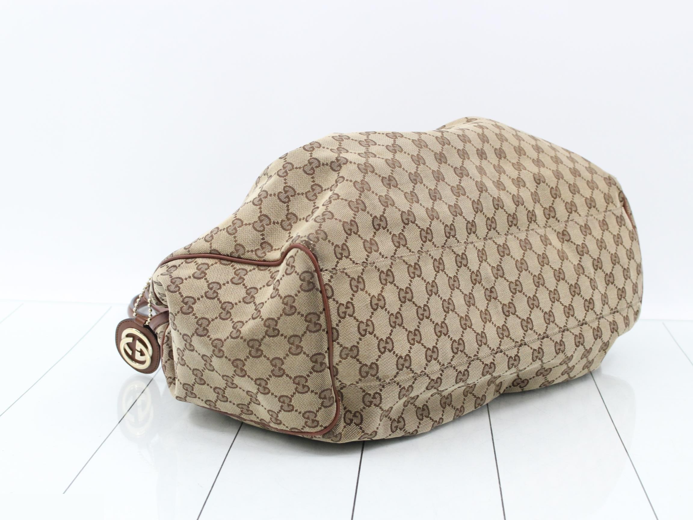 Sukey GG Canvas Leather Tote Bag — view 5