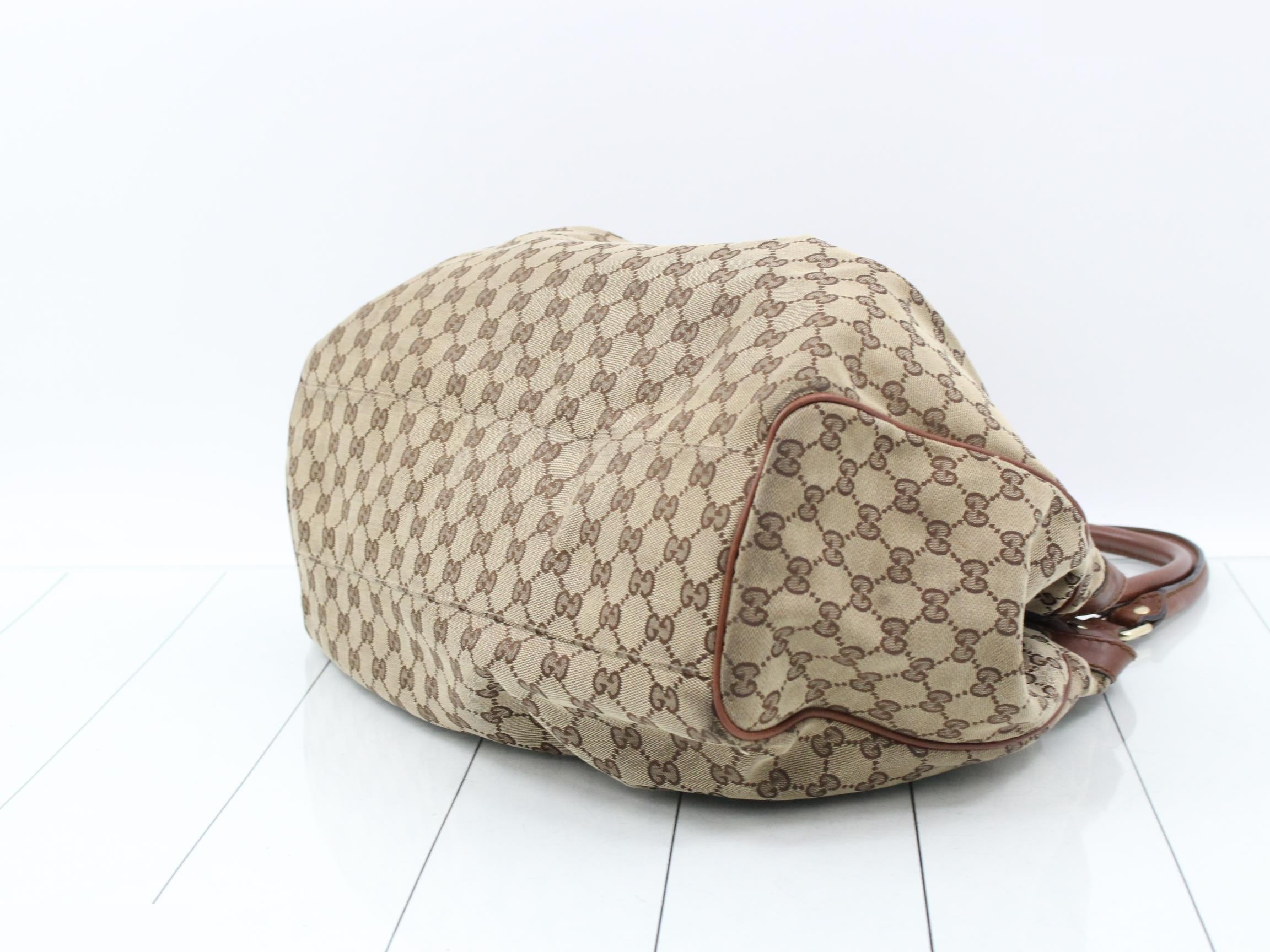 Sukey GG Canvas Leather Tote Bag — view 6