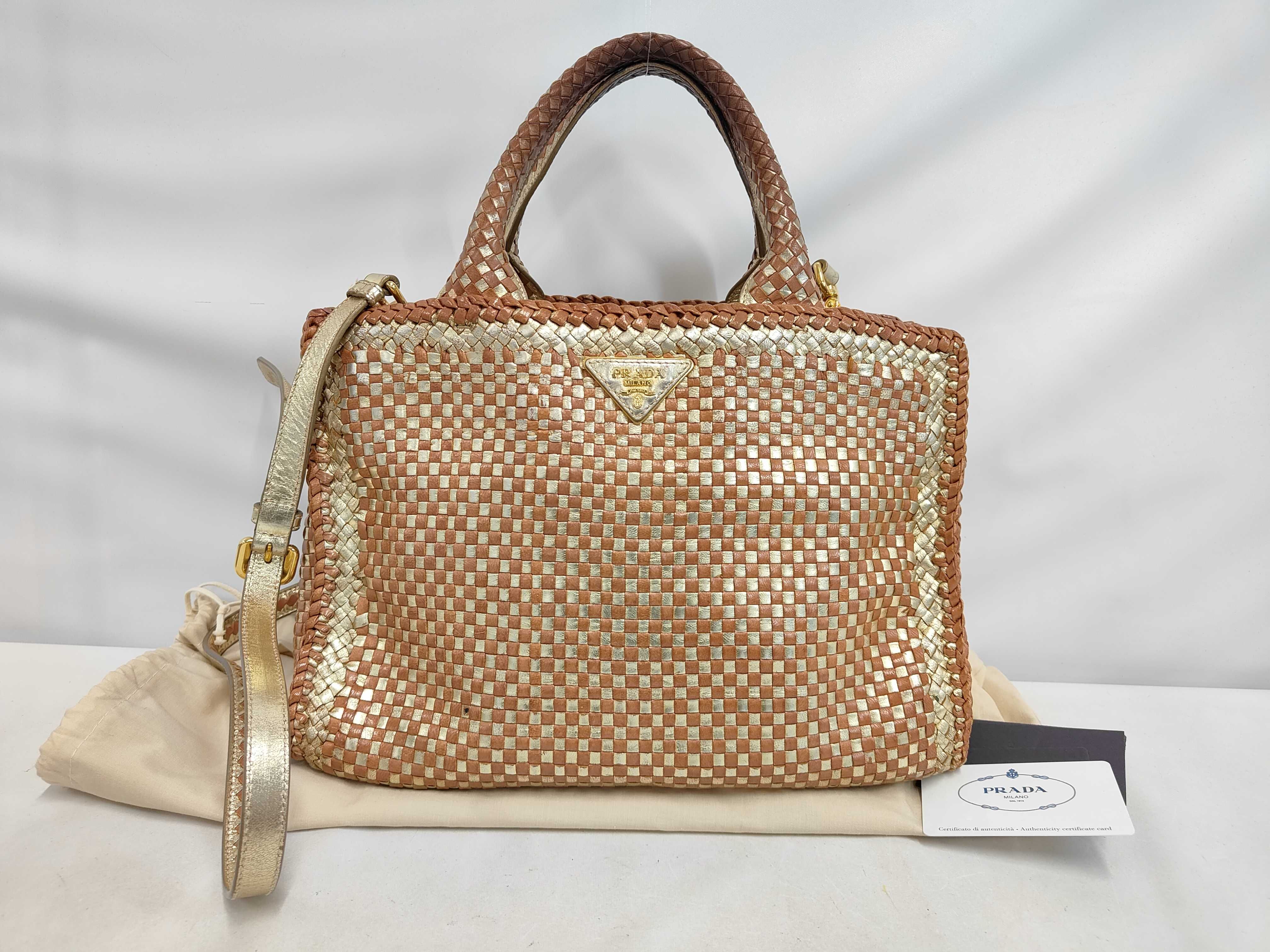 2-way woven handbag
