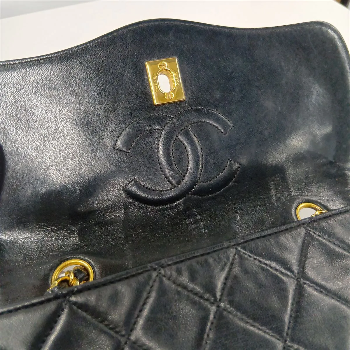 Matelassé Lambskin Single Flap Single Chain Bag, Black with Gold Hardware, Item No. 1516162 (Serial Number 1) — view 11